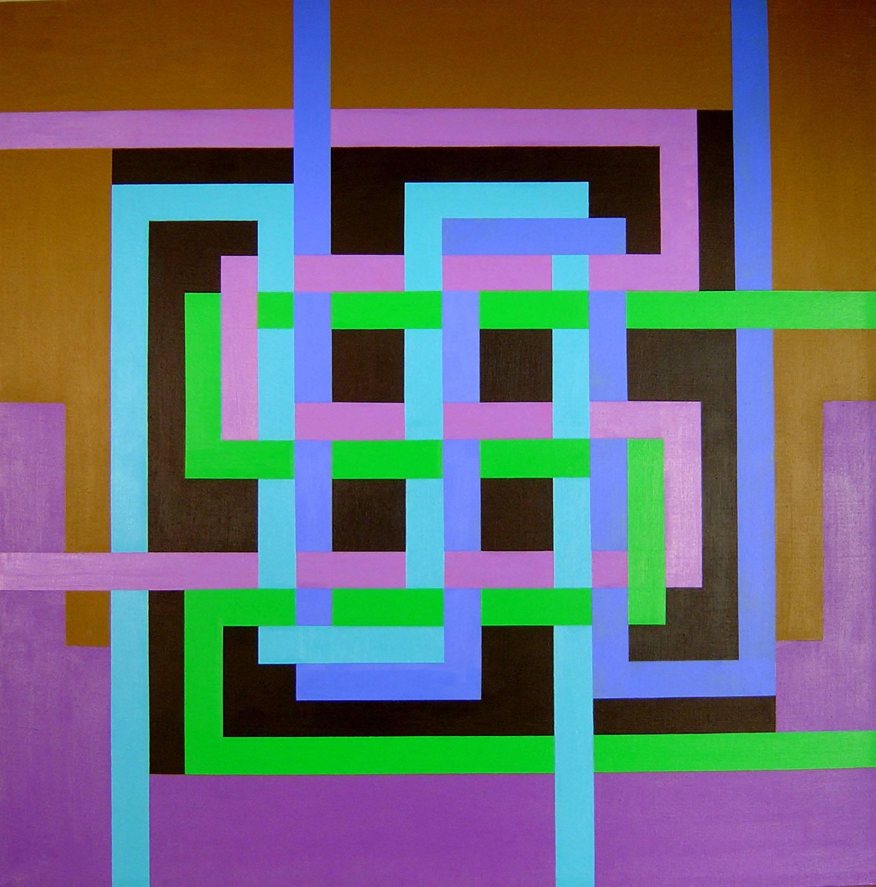 James Koenig Abstract Painting - Ribbon Structure #6