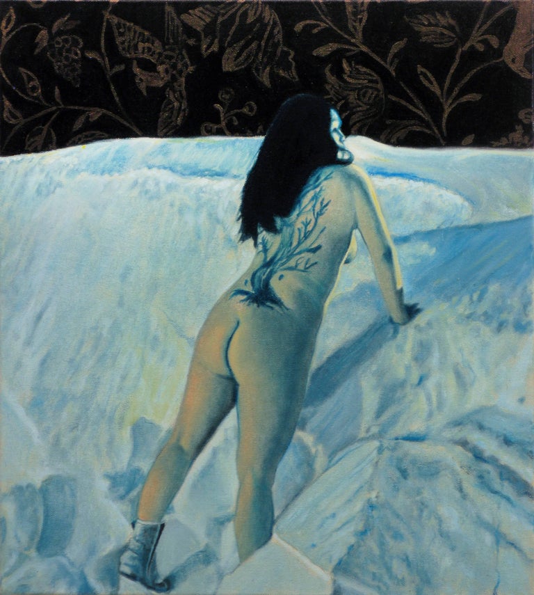 Bruce Adams Nude Painting - Untitled 012 (Snow)