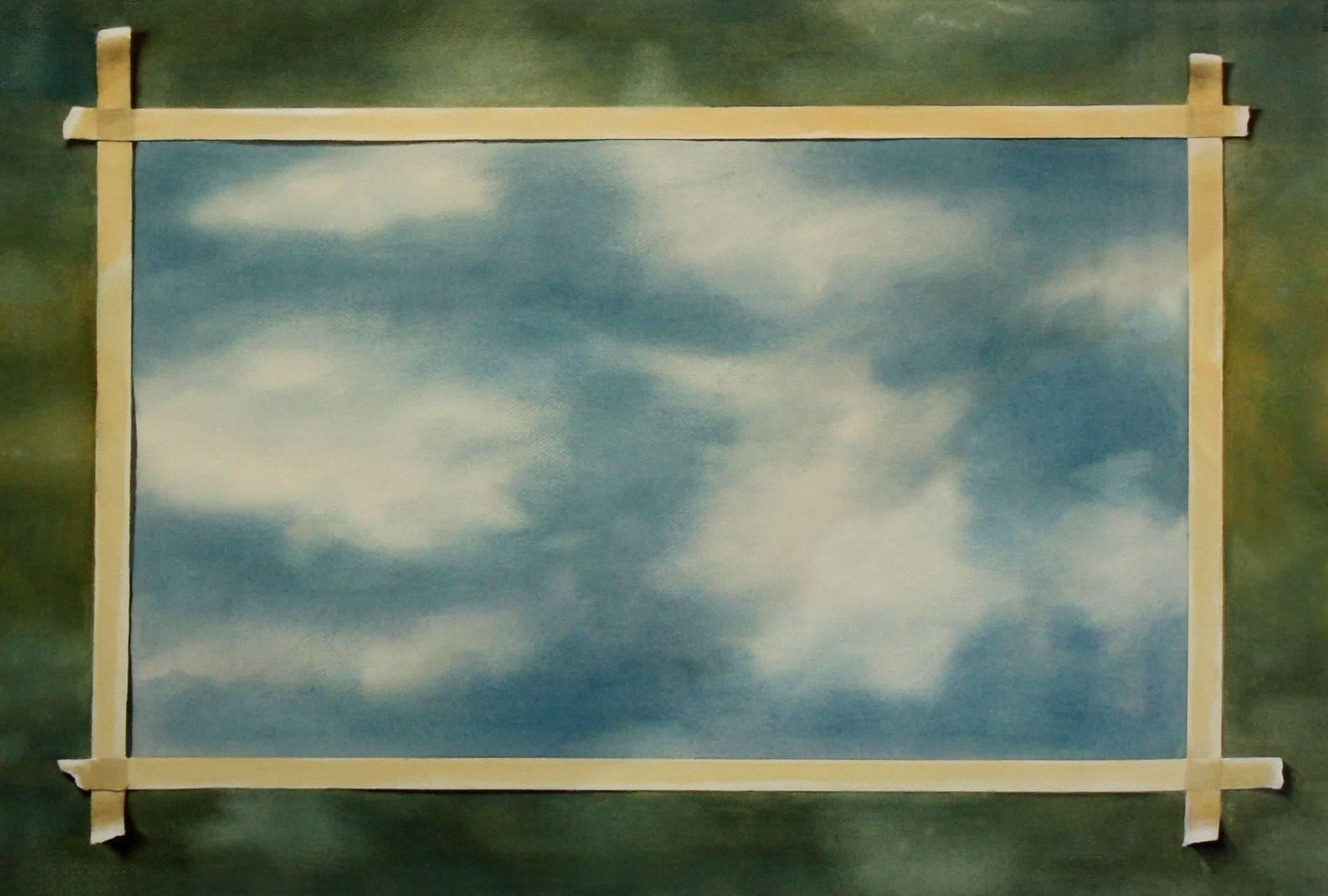 Catherine Koenig Landscape Painting - Taped Sky