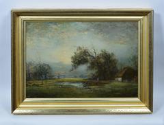 Tonalist Landscape with Sunset