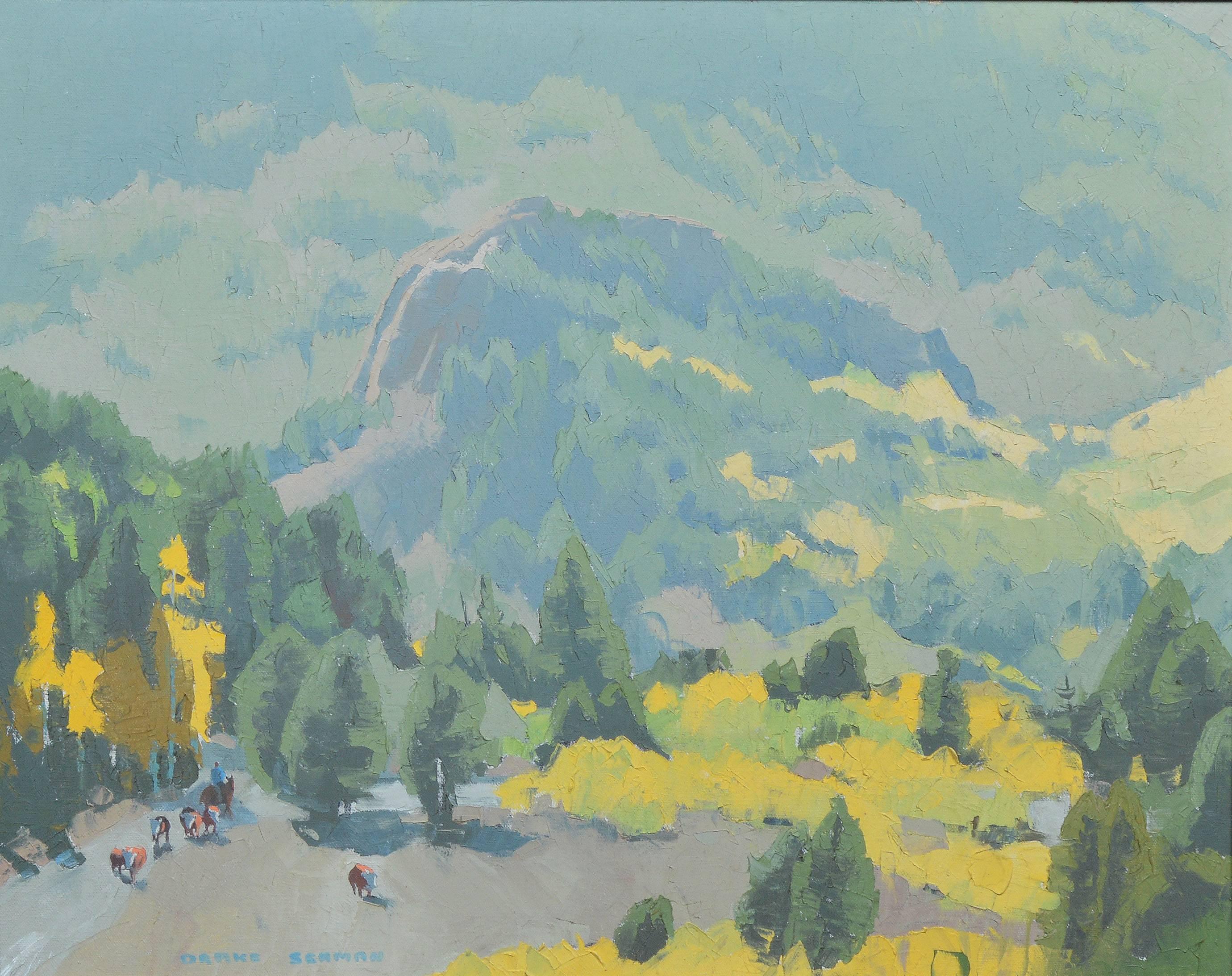 Plein Aire California Landscape - American Impressionist Painting by Drake Seaman