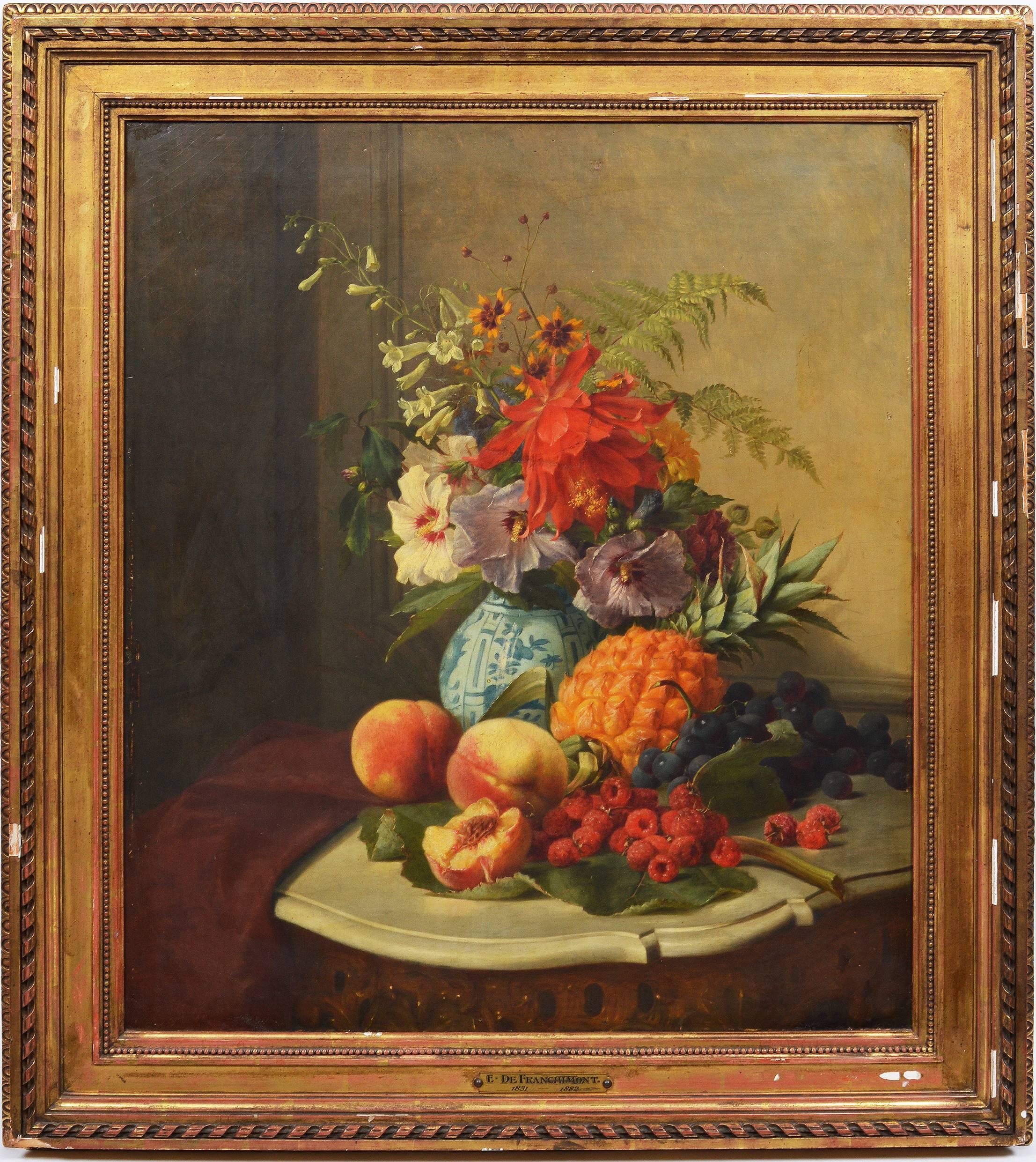 Unknown Still-Life Painting - 19th Century Still Life with Fruit