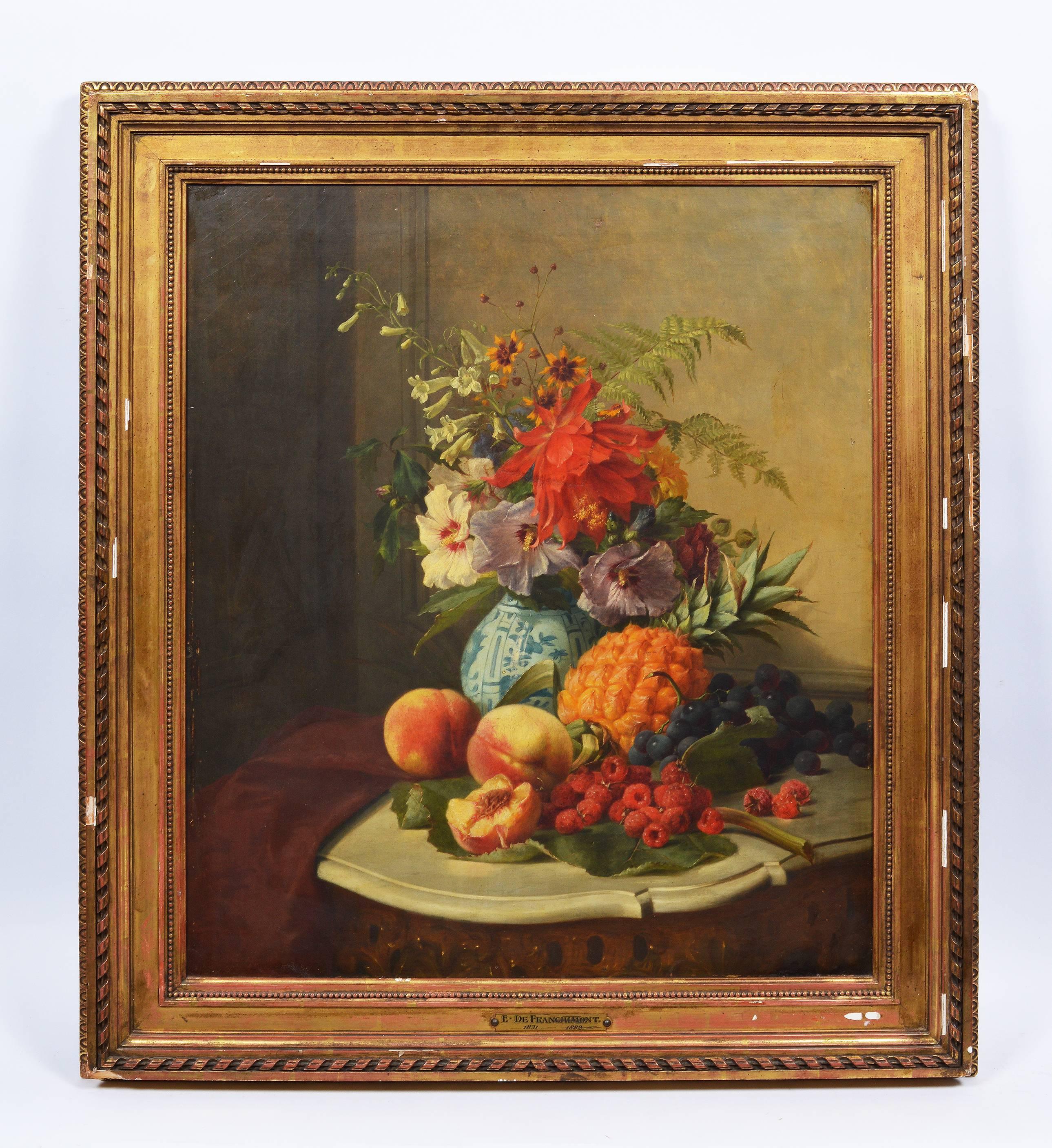 19th Century Still Life with Fruit - Painting by Unknown