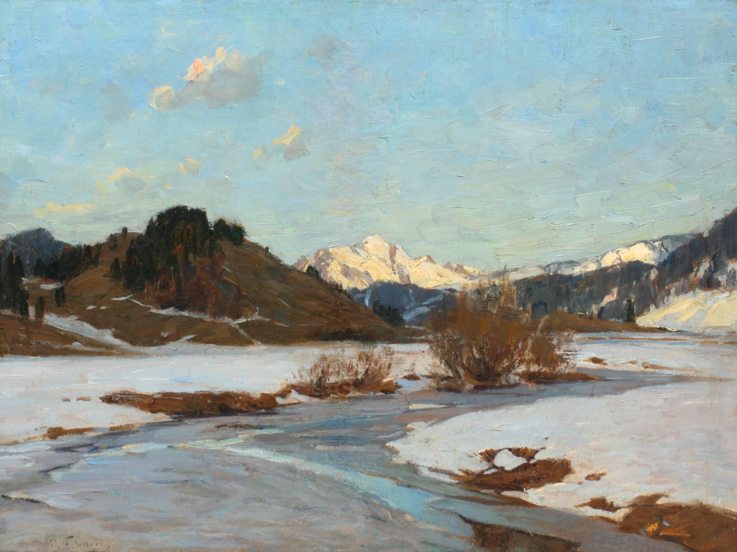 Robert Franz Curry Landscape Painting - Frozen River