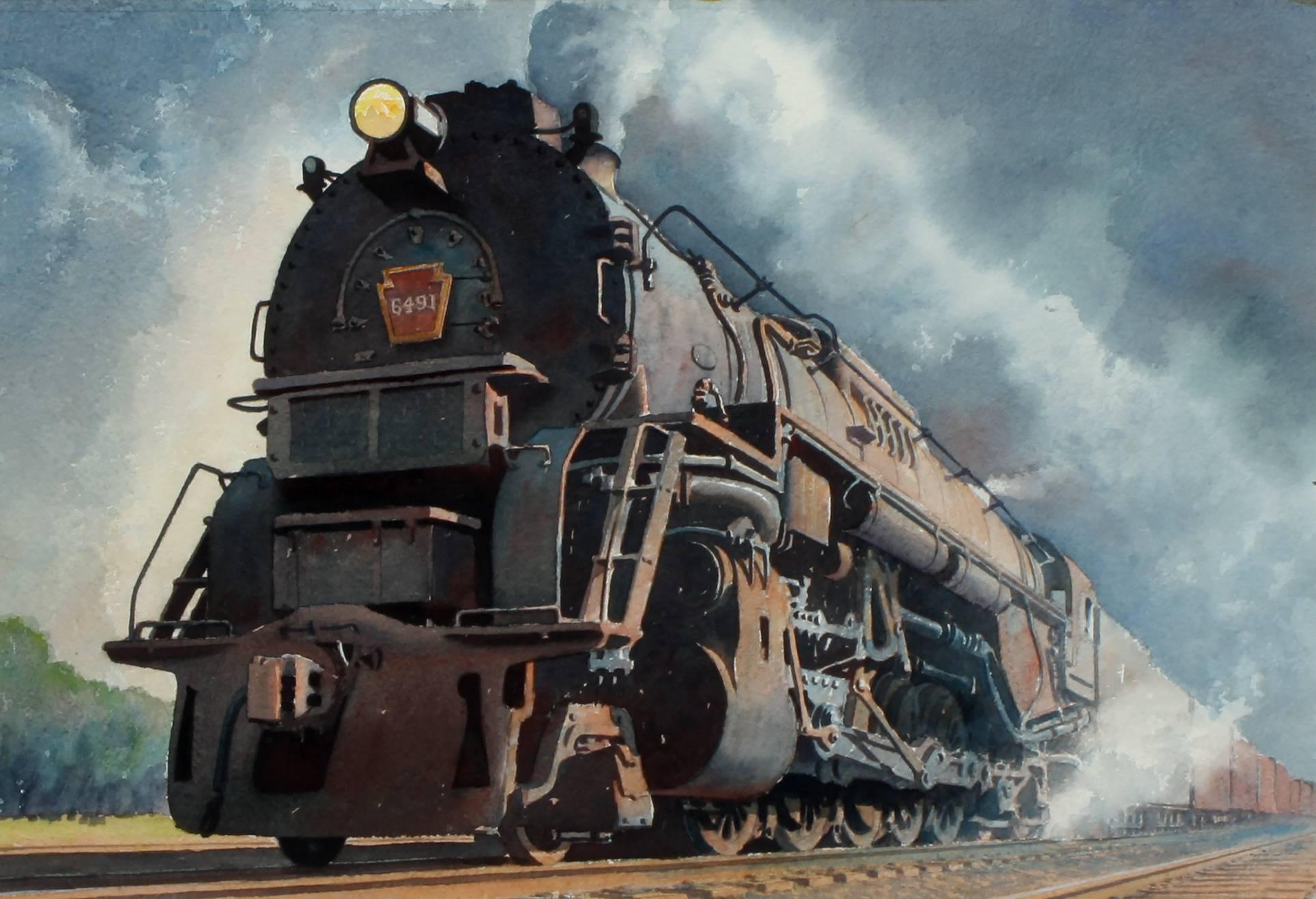 John Wenrich Figurative Painting - Full Speed Ahead