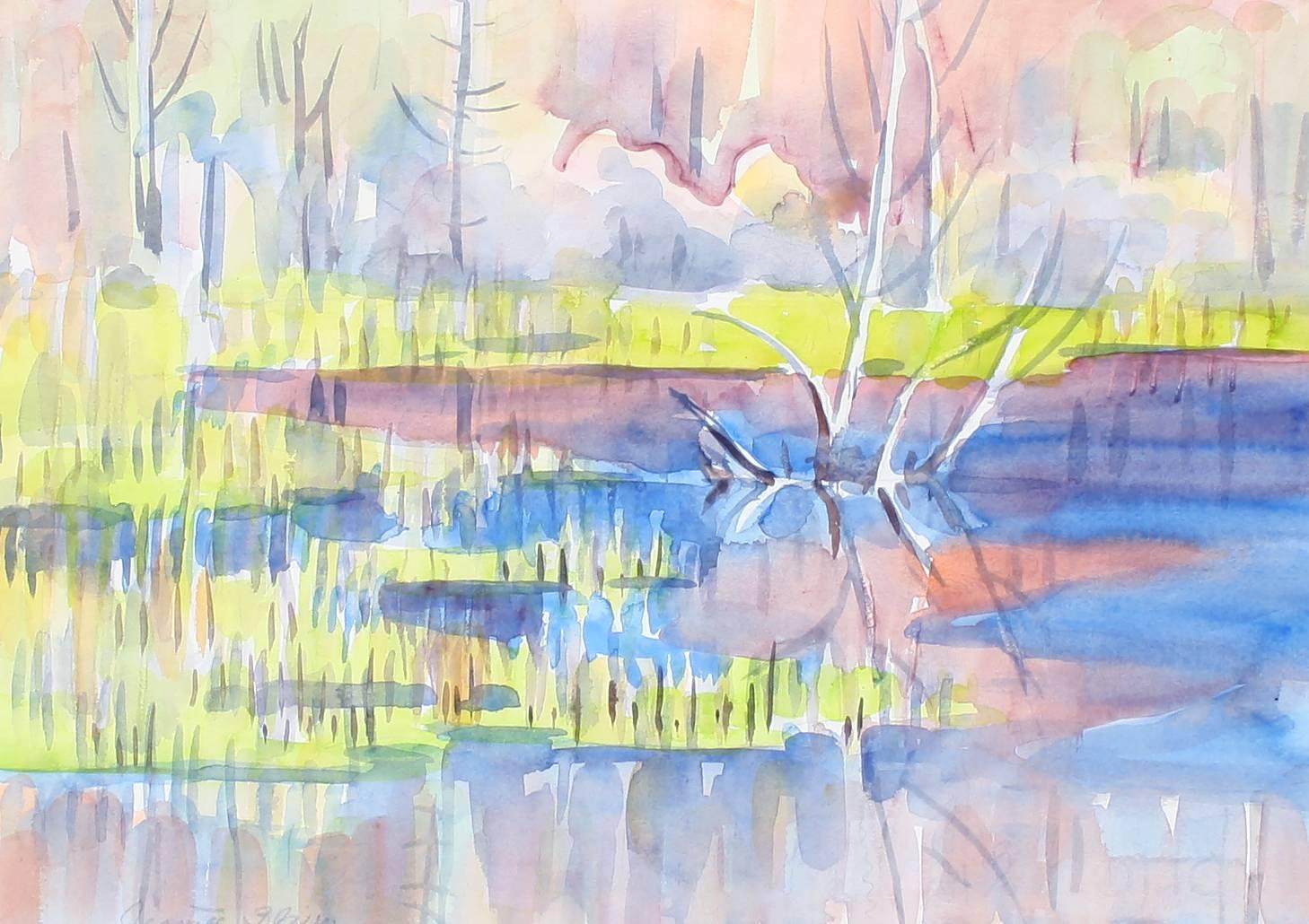 Jeanette Blair Landscape Art - Electric Swamp