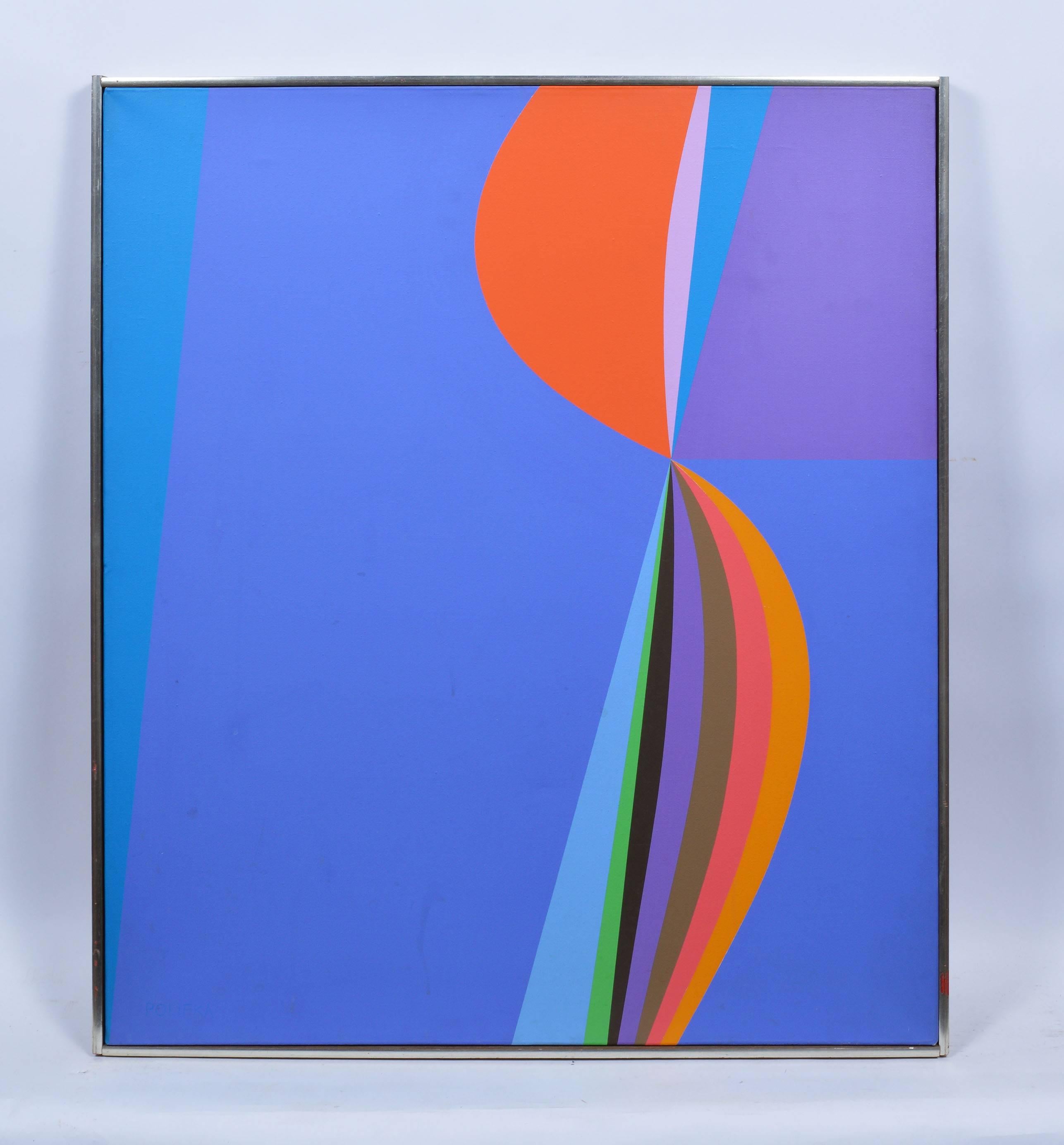 Bernyce Polifka Abstract Painting - Op Art Abstract