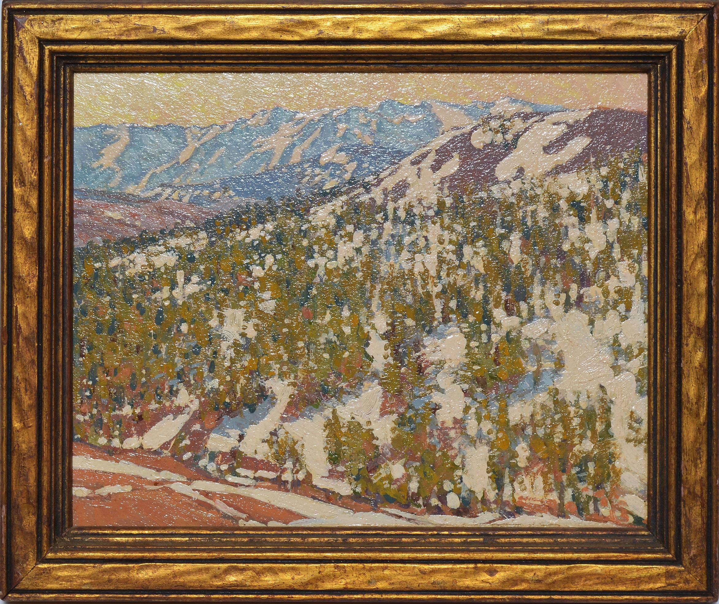 Irion Shields Landscape Painting - Winter Landscape in the Sonora Pass, California 
