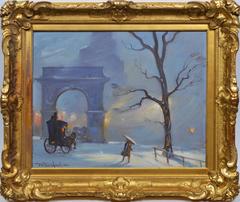 Winter in Washington Square Park, New York City NY