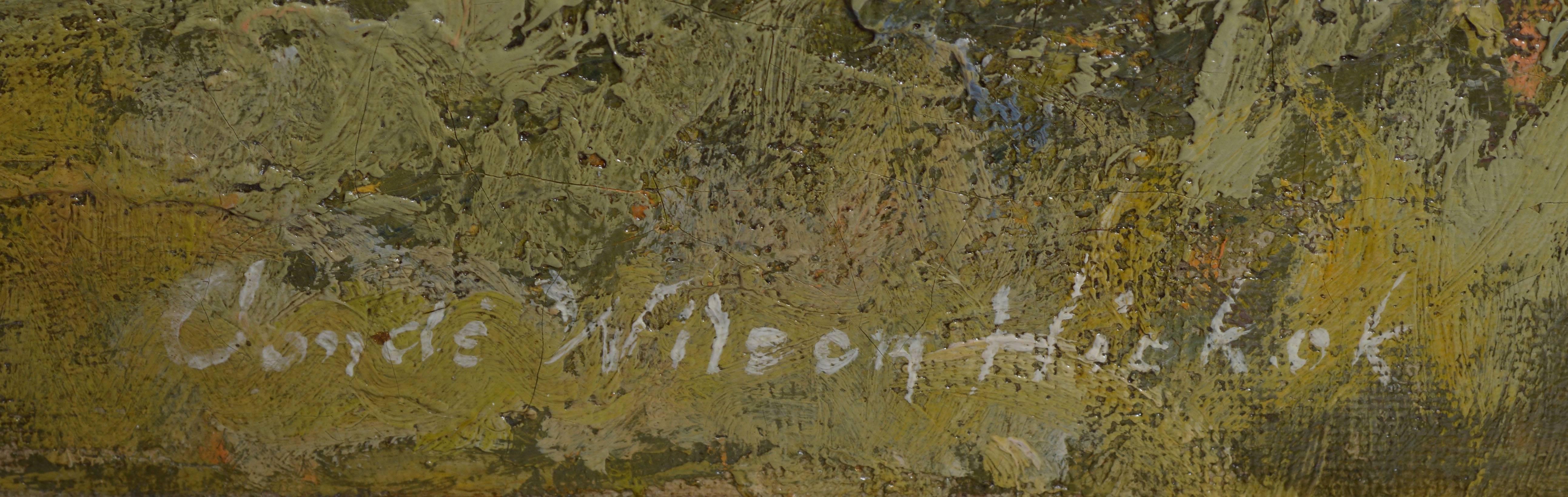 Early Fall Landscape - Brown Landscape Painting by Conde Wilson Hickok
