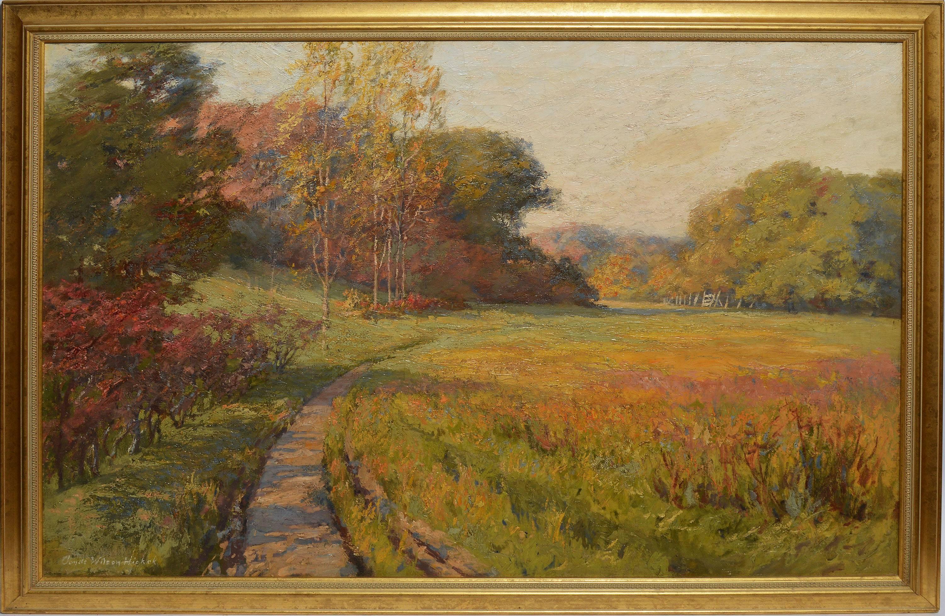 Conde Wilson Hickok Landscape Painting - Early Fall Landscape