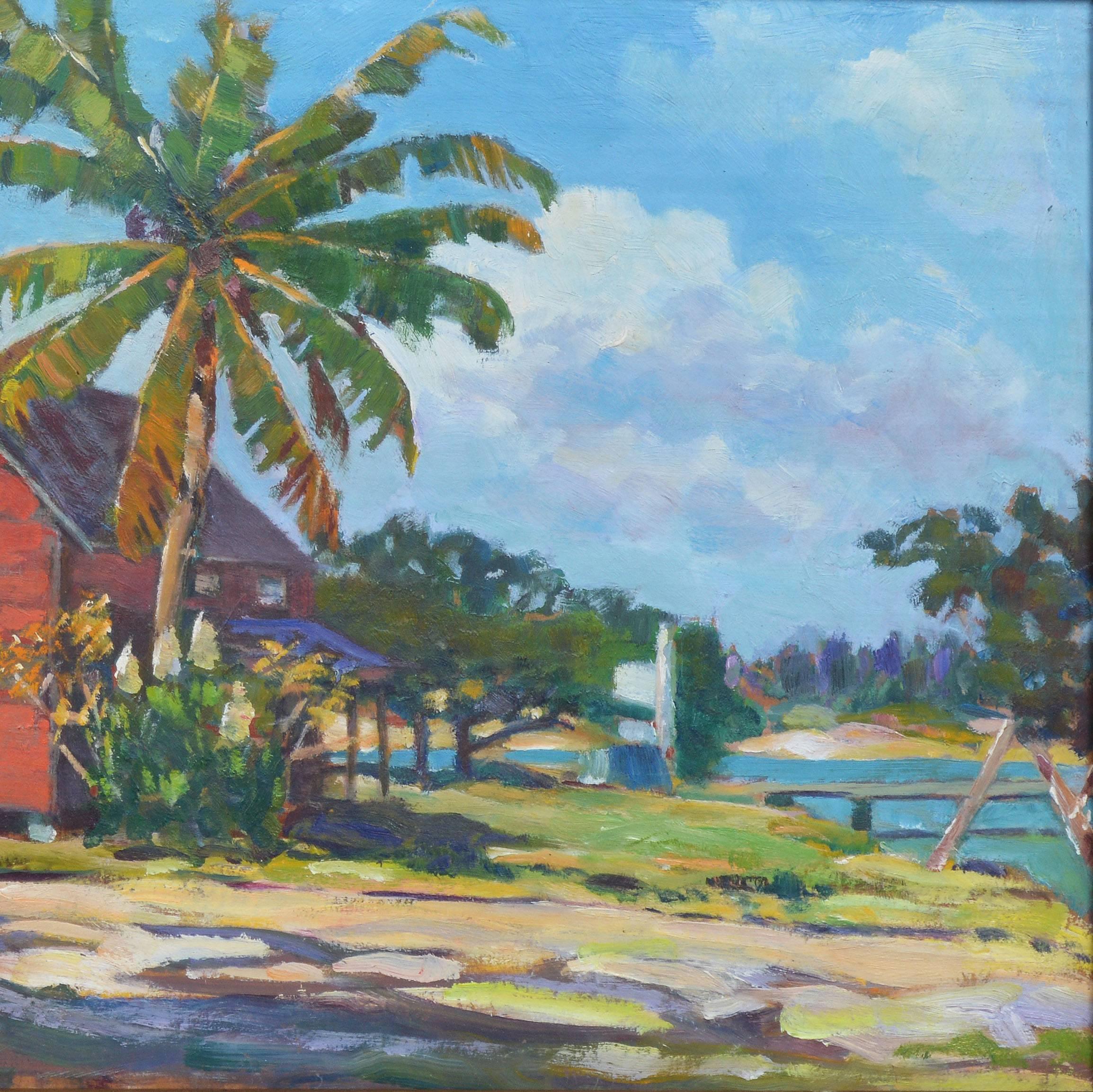 Old Florida Landscape - American Impressionist Painting by Unknown