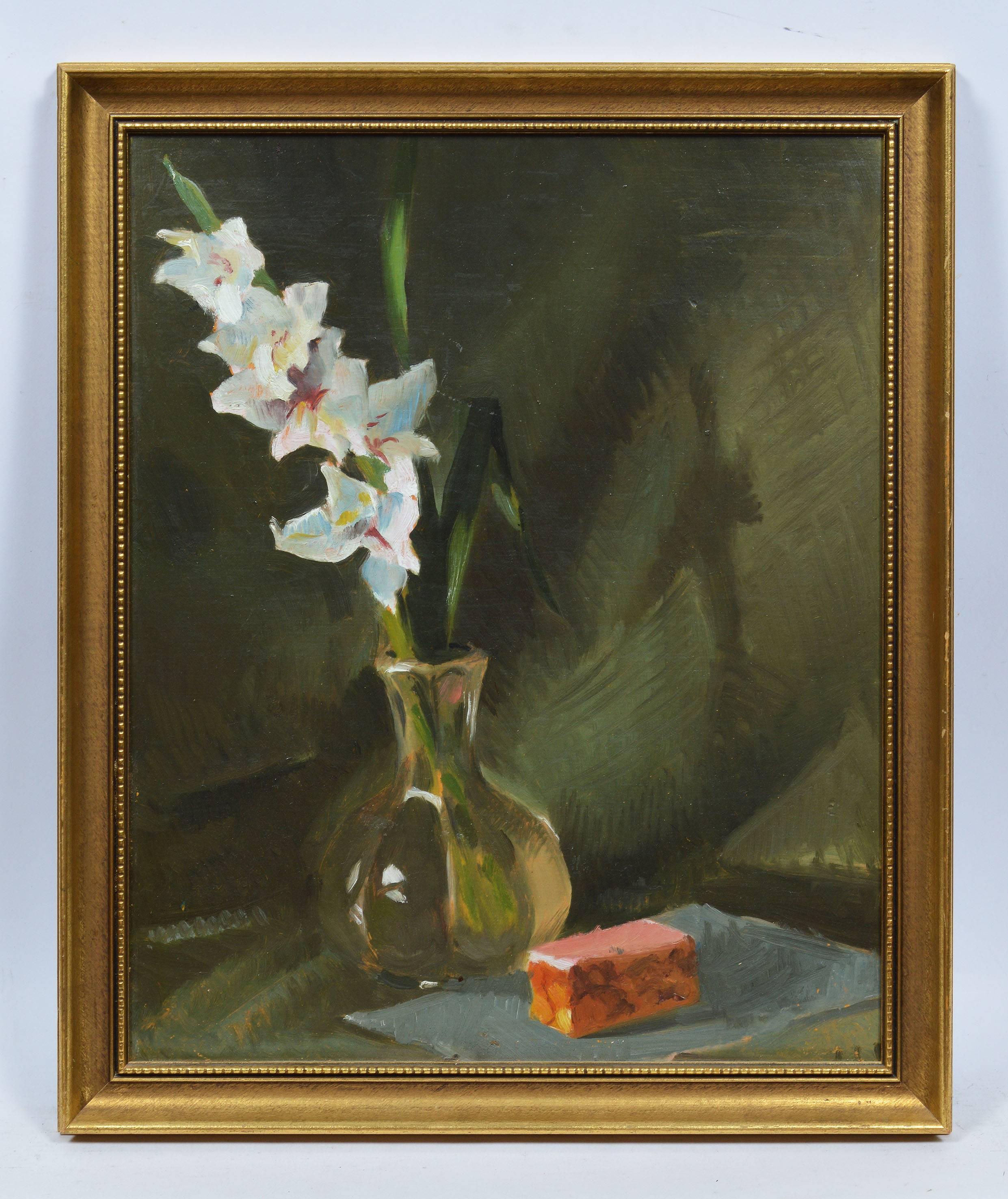 Modernist Flower Still Life - Painting by Unknown