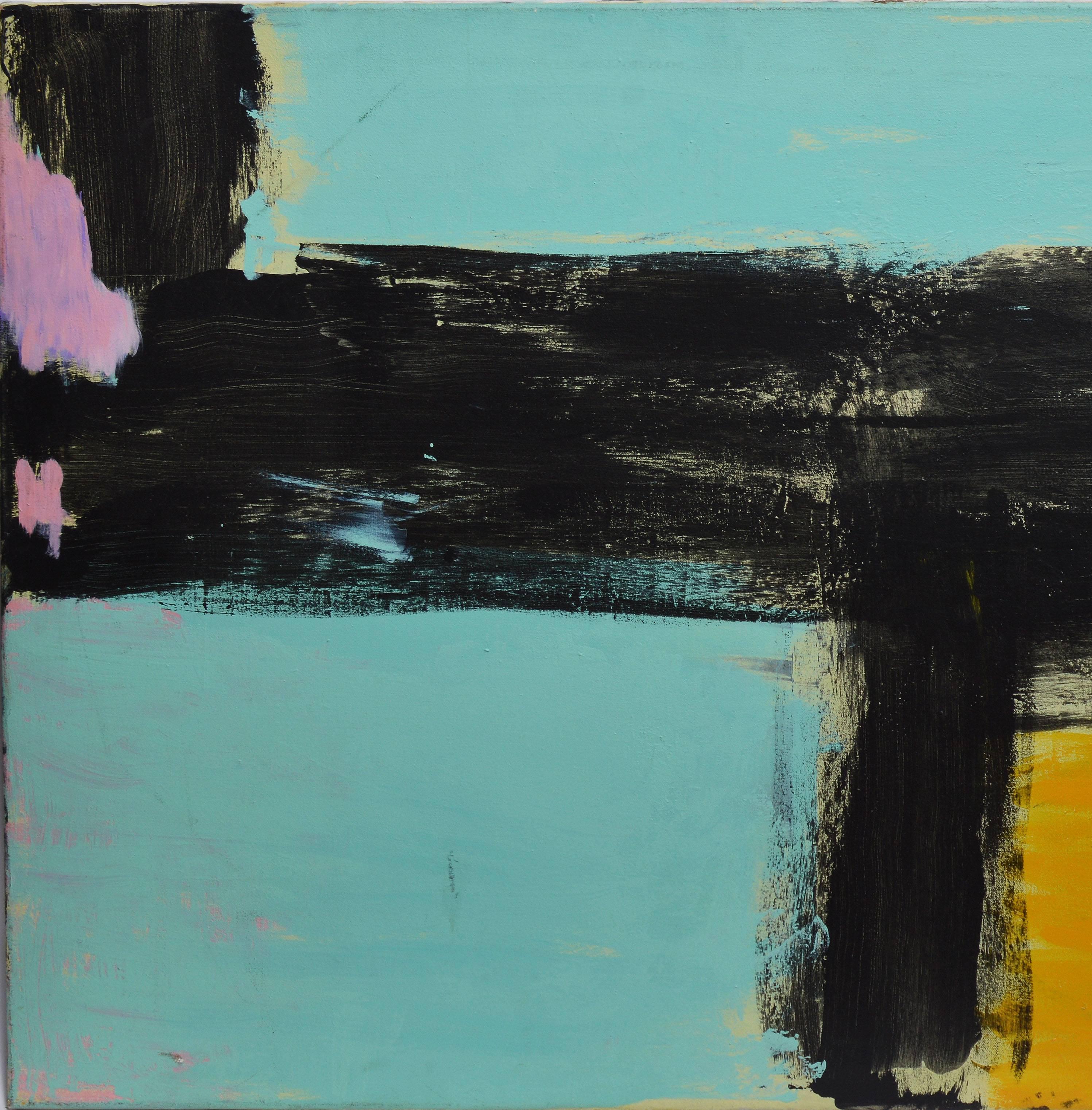 Abstract Composition in Warhol Colors - Abstract Expressionist Painting by Unknown