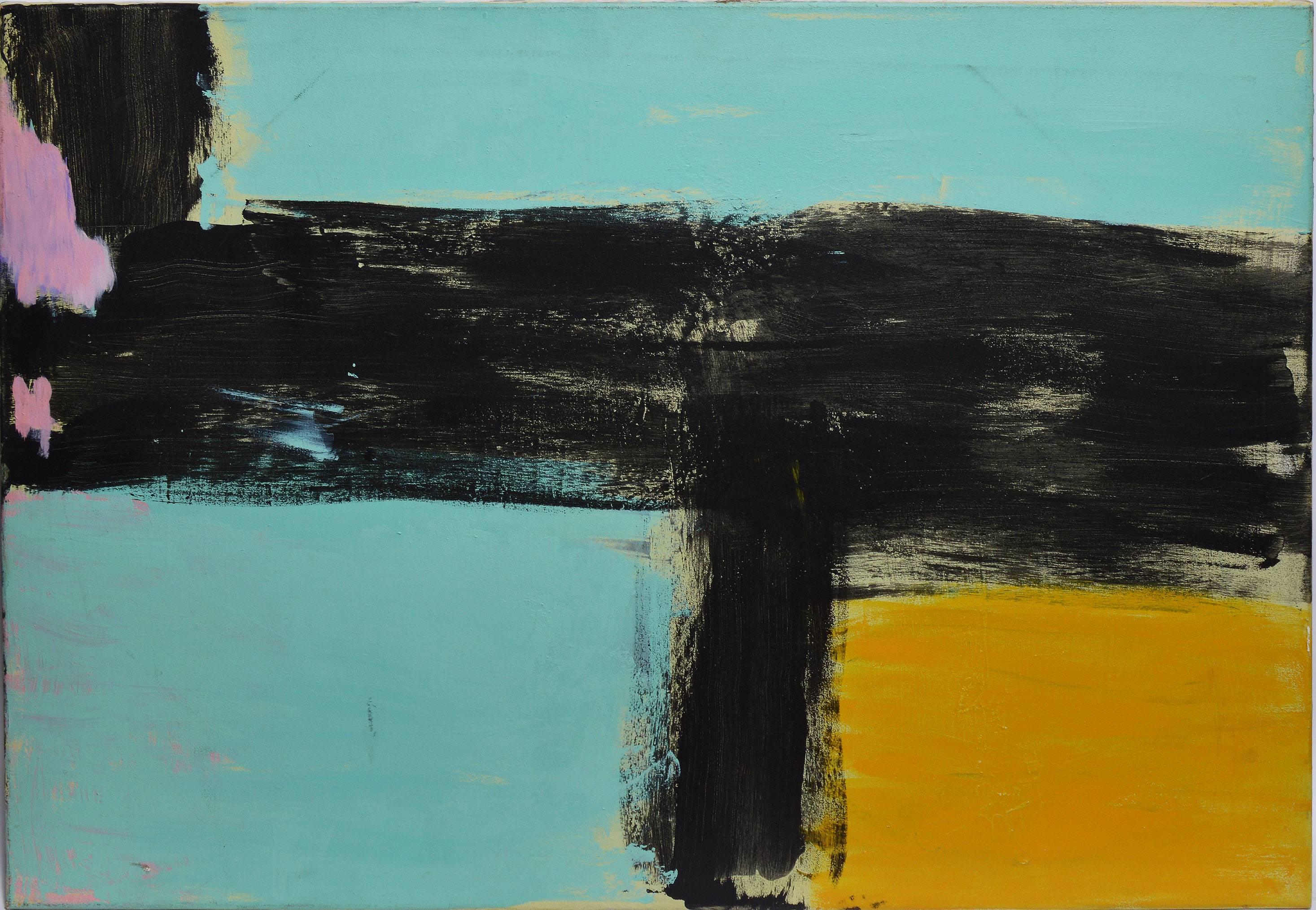 Abstract Composition in Warhol Colors - Painting by Unknown