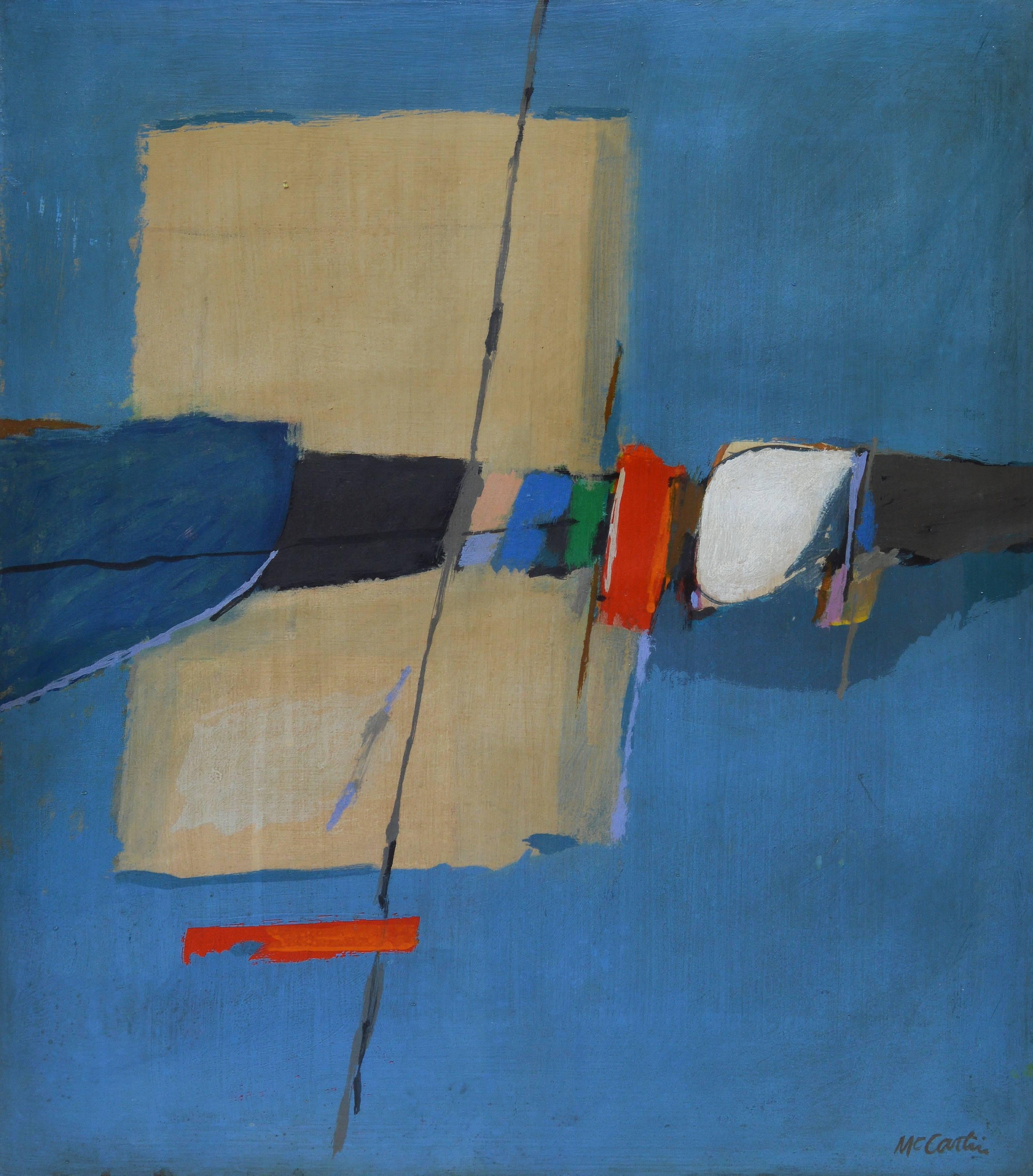 Abstrakte Komposition (Blau), Abstract Painting, von William McCartin
