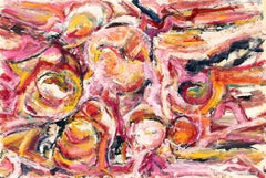 Abstrakt-expressionistisches Ölgemälde, Mid-Century Modern