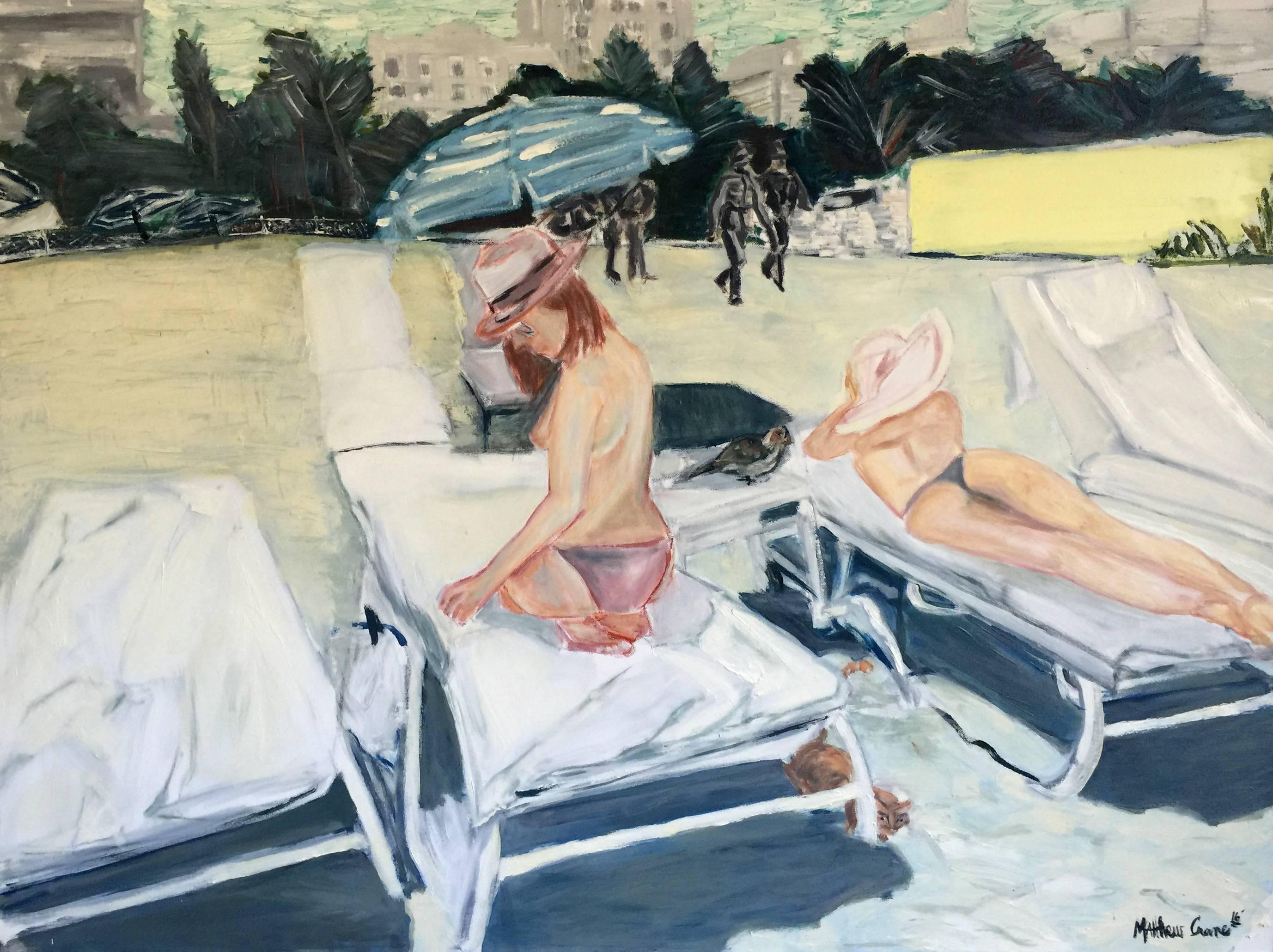 Matthew Crane Figurative Painting - Vacation in Occupation