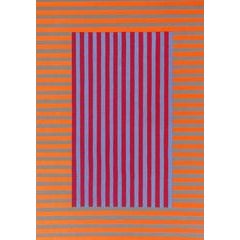 Mid Century Modern Geometric Abstract Print "Indian Sunrise" 6