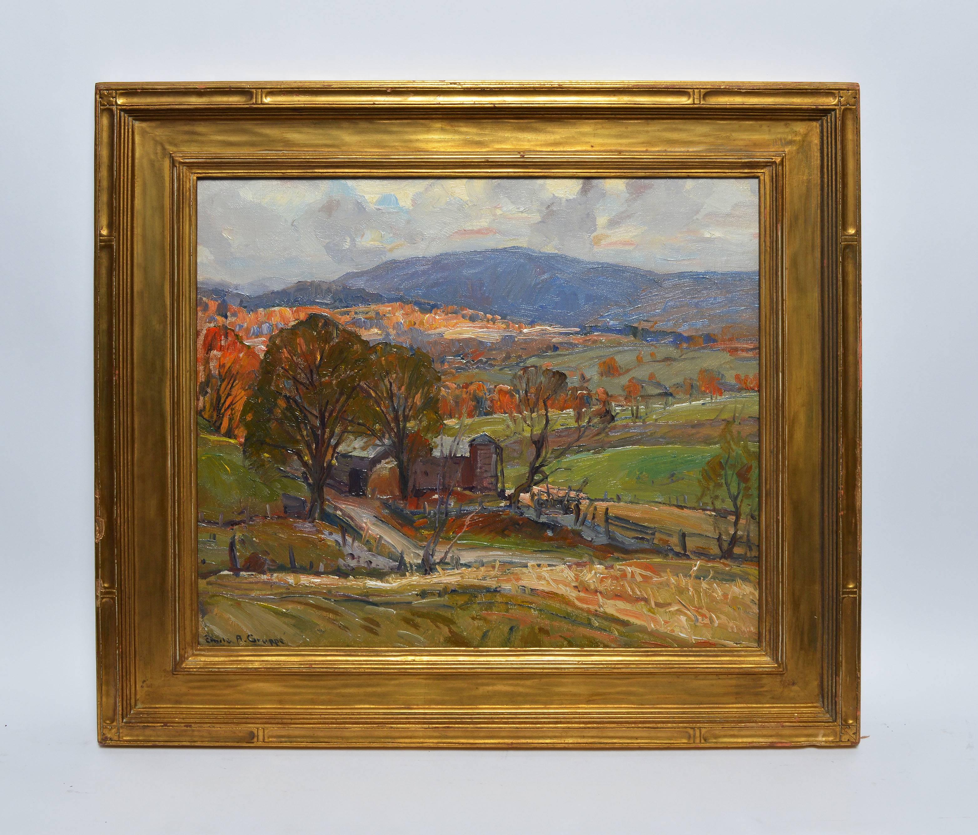 Panoramic Fall Landscape - Painting by Emile Albert Gruppe