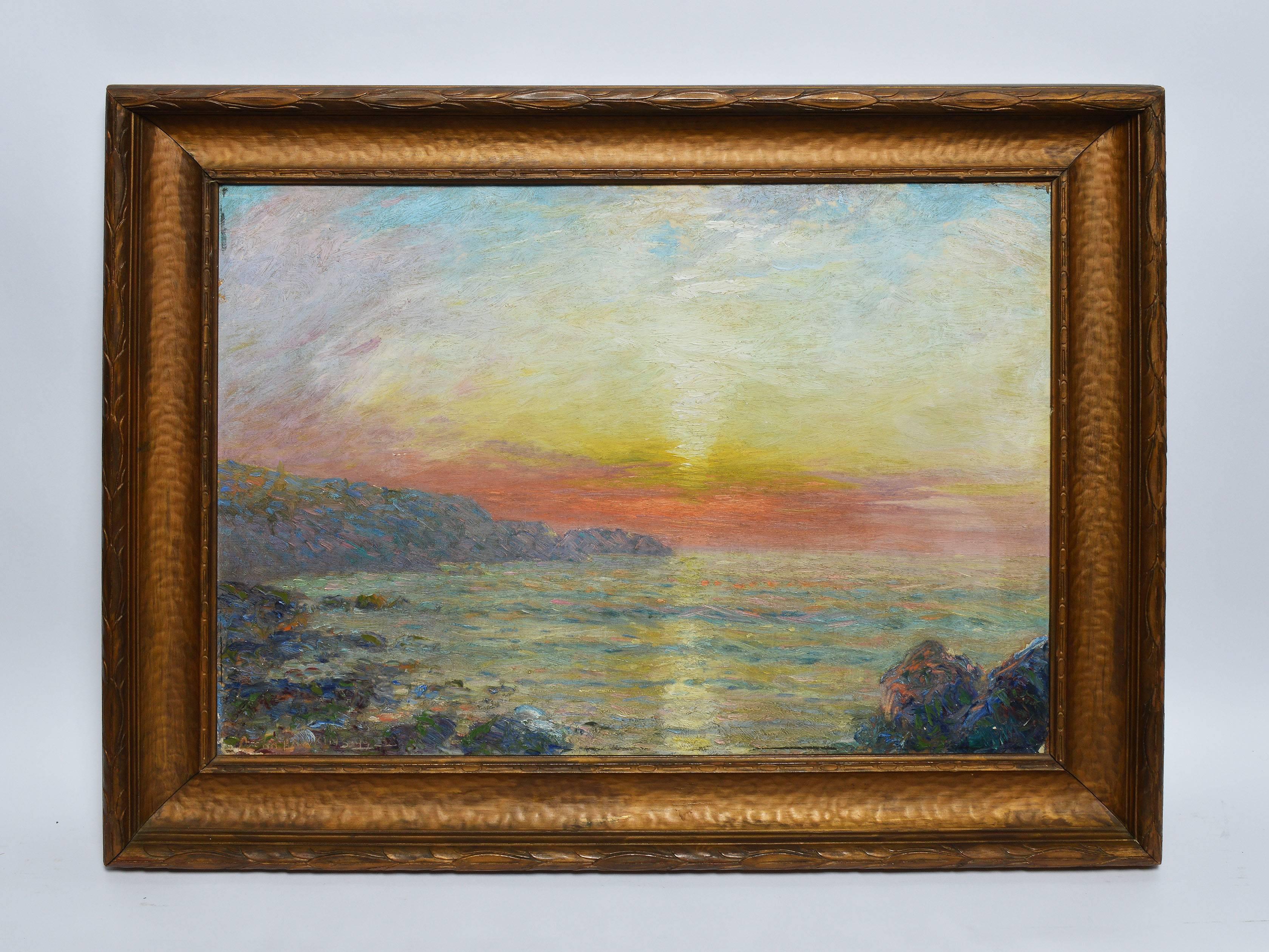 Sunset Cove by John Hawkins - Painting by Unknown