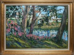 Vintage Twin Oaks Impressionist Landscape by Robert Vick