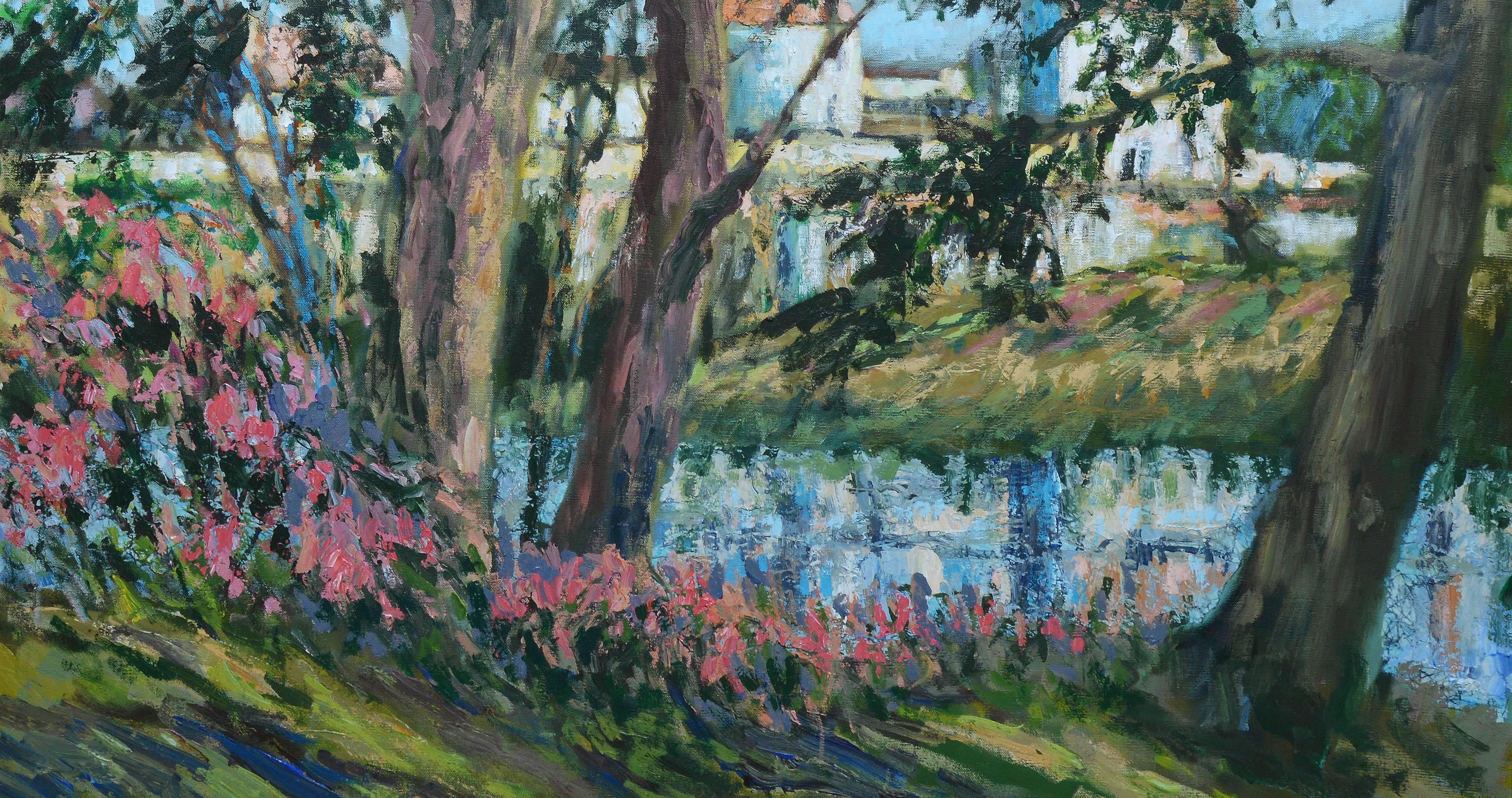Twin Oaks Impressionist Landscape by Robert Vick 1