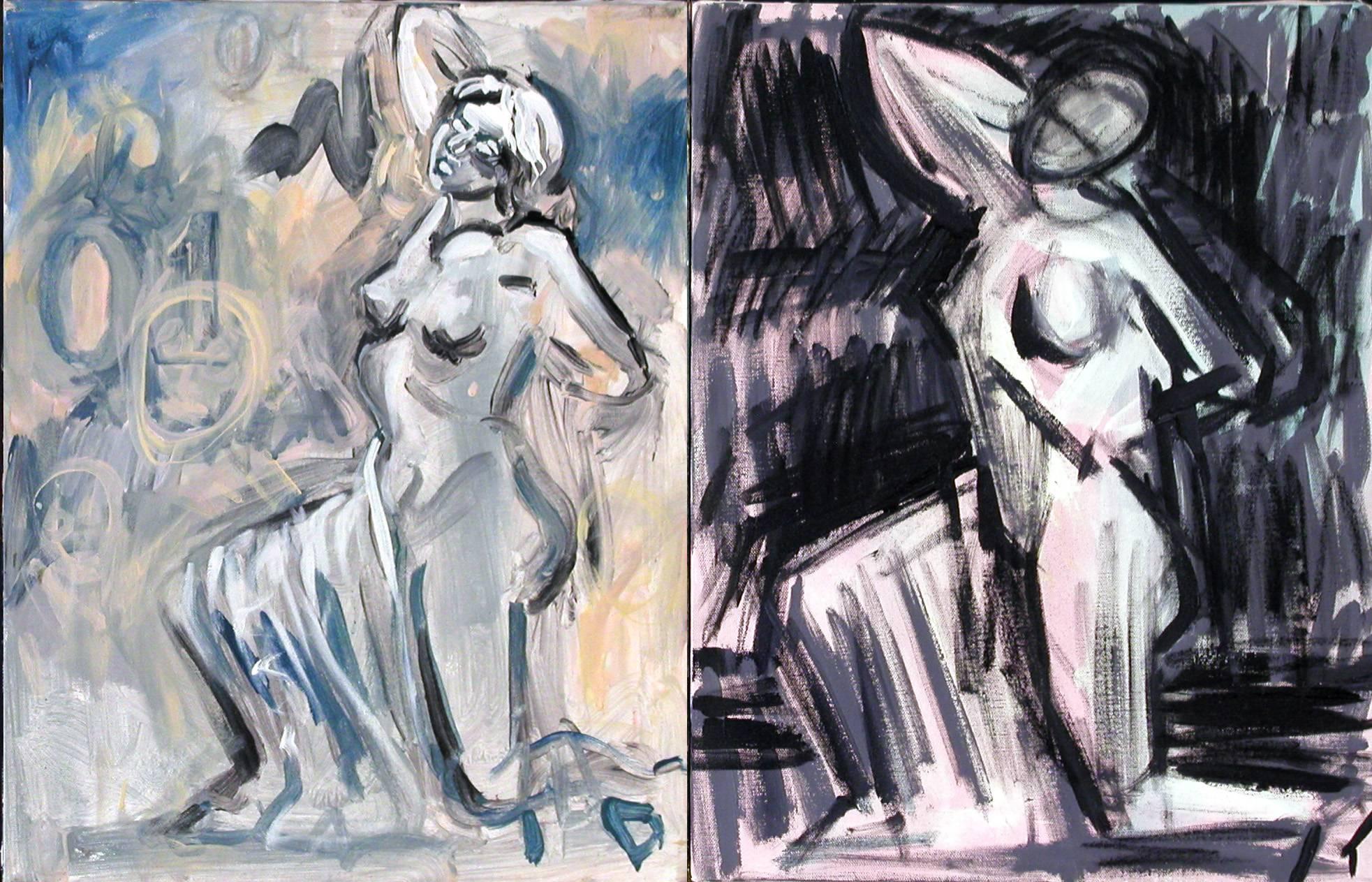 Bruce Adams Figurative Painting - Research & Development Figural 3 & 4