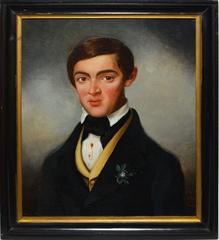 Antique Paris School Portrait of a Young Man