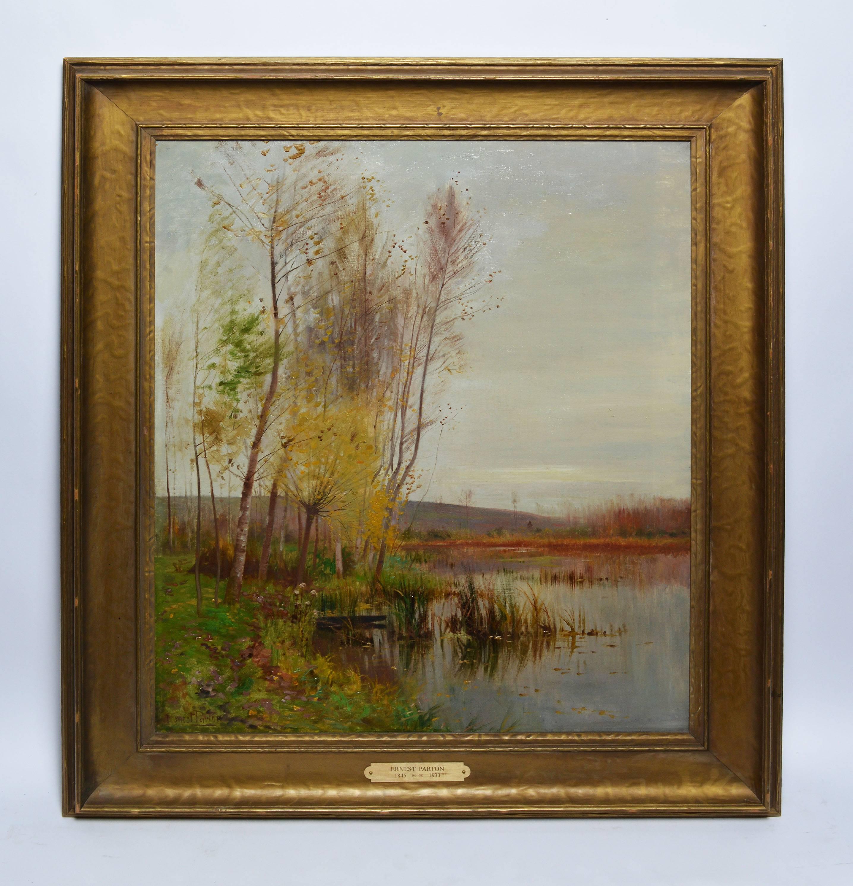 Impressionist Fall Landscape by Ernest Parton 1