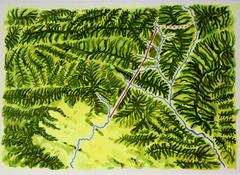 Watercolor Illustration of Kathmandu Valley with New Proposed Water Project 1