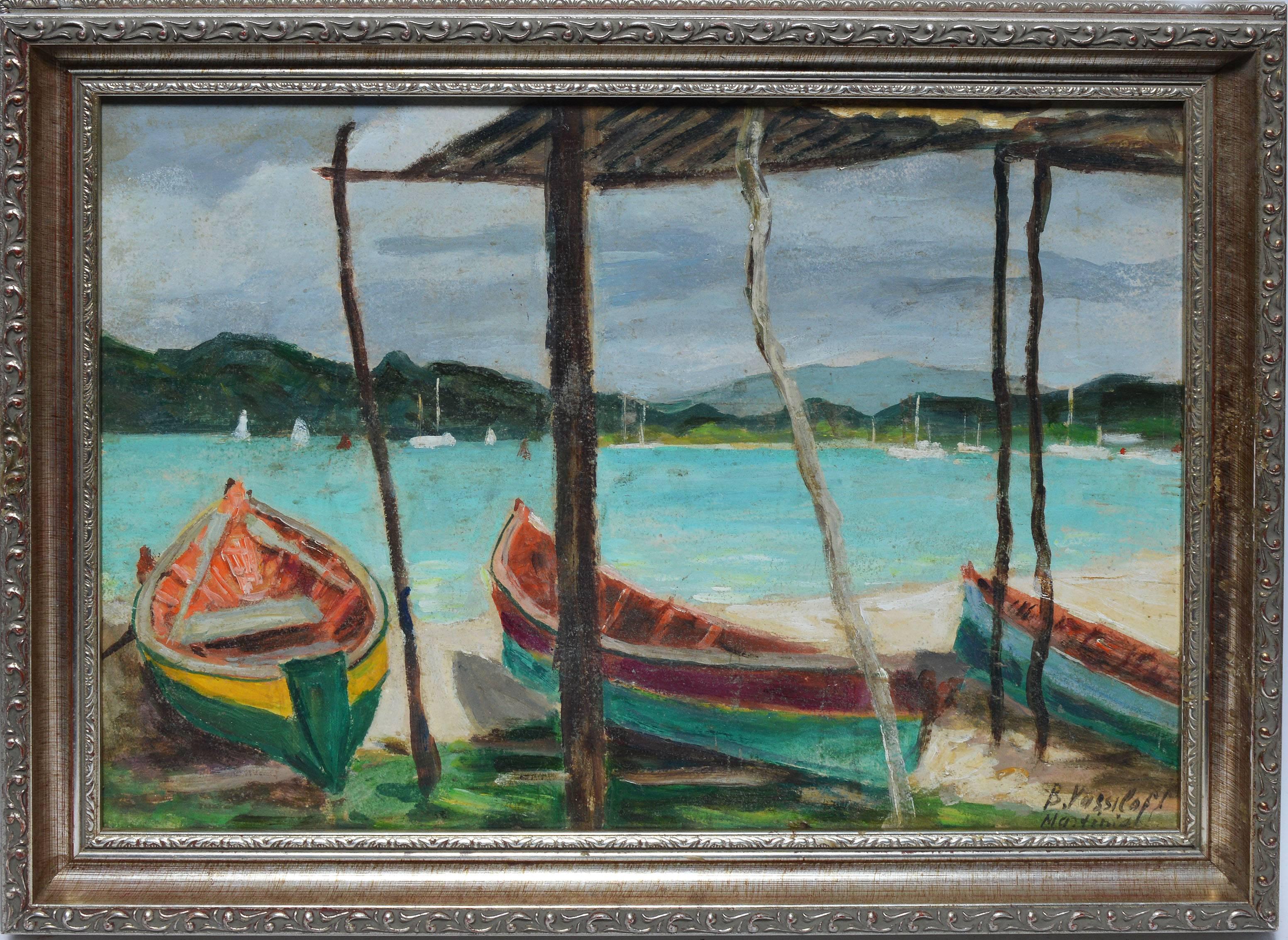 Boris Vassiloff Landscape Painting - Martinique Beach Scene