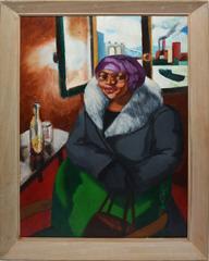 Modernist Portrait with City View in the Distance