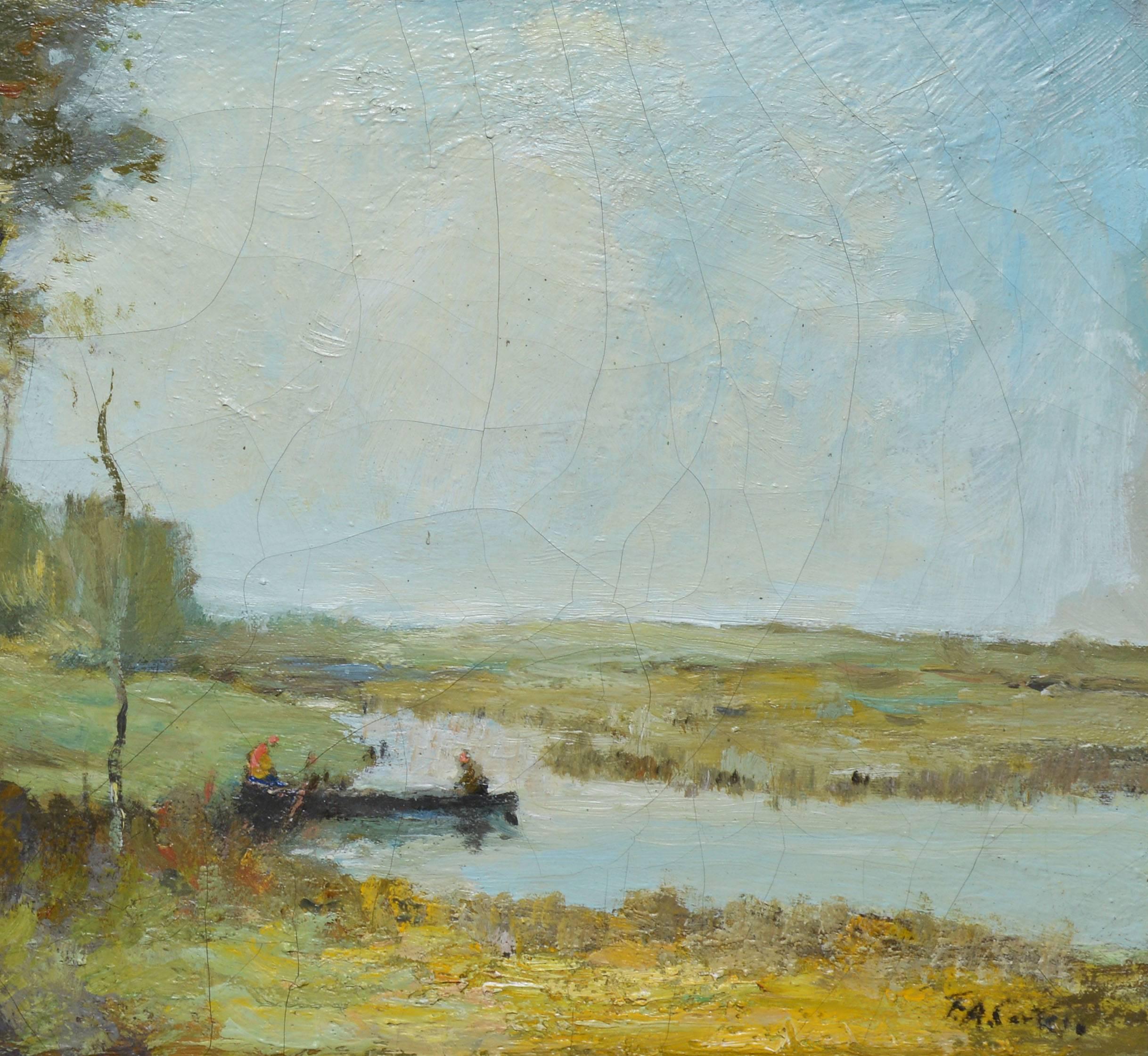 Summer on the Lake - American Impressionist Painting by Fernando Carter