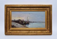 Barbizon View of a European Harbor