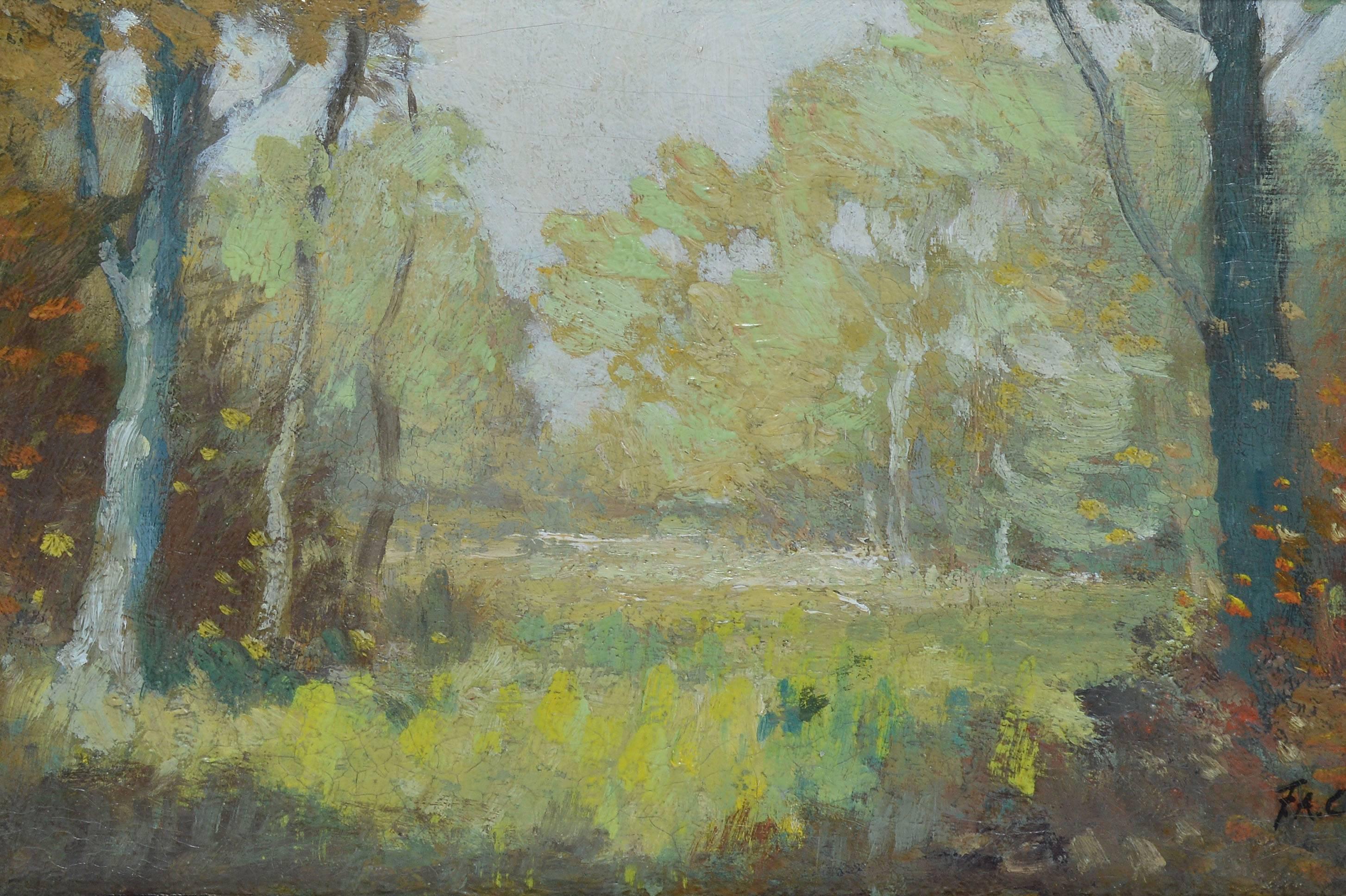 Forest Clearing - American Impressionist Painting by Fernando Carter