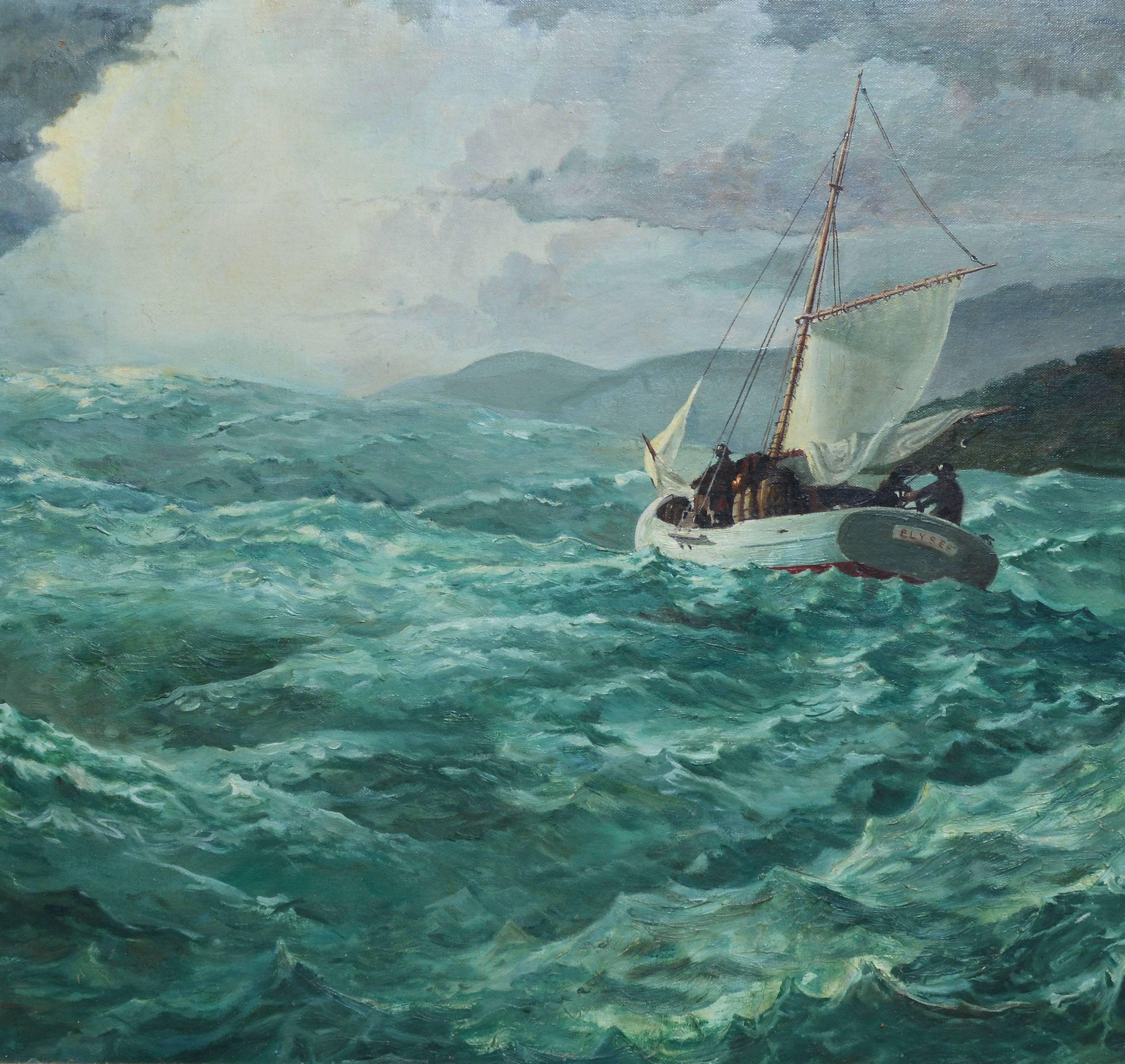 On the Sea - American Impressionist Painting by Richard Schlecht