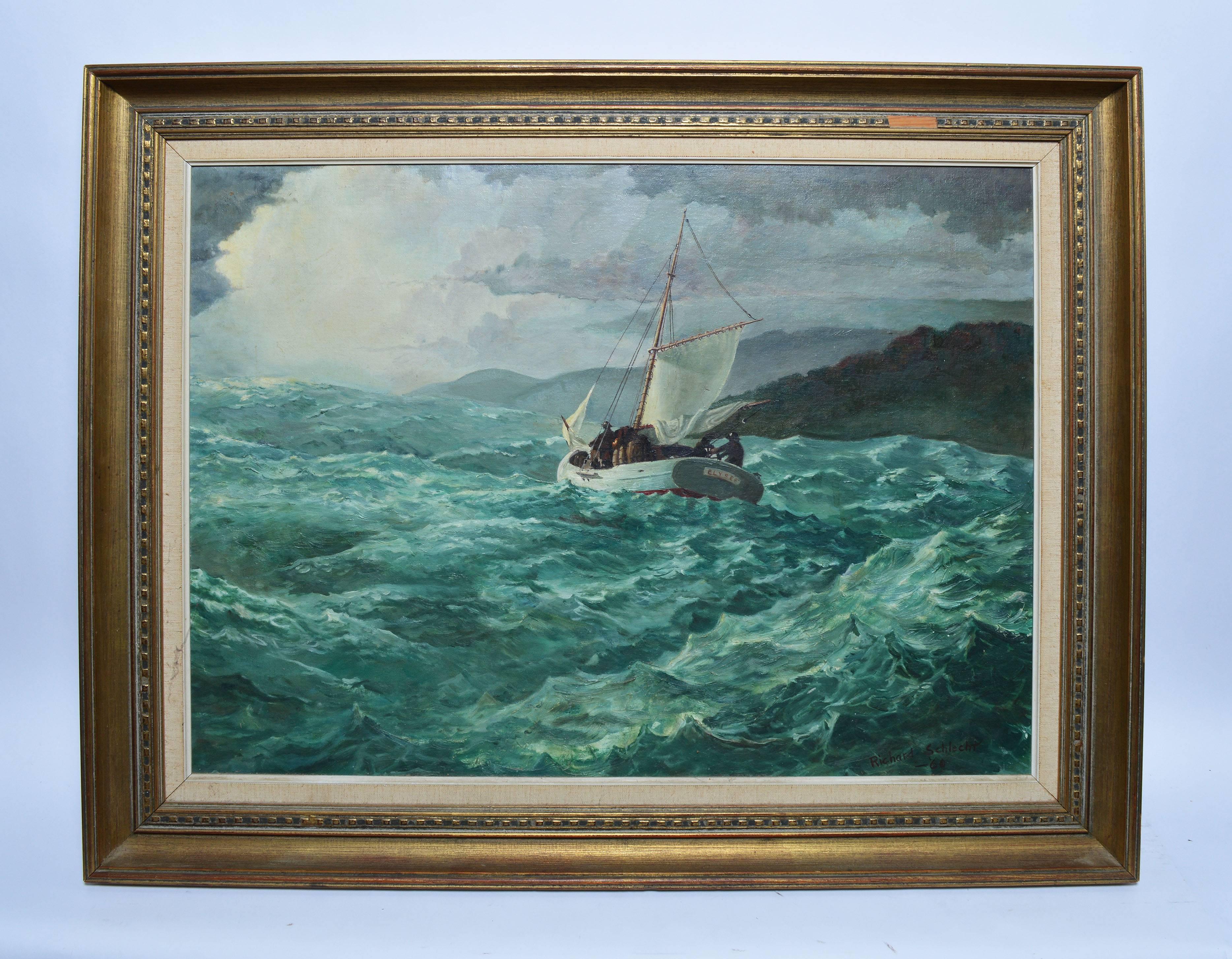On the Sea - Painting by Richard Schlecht