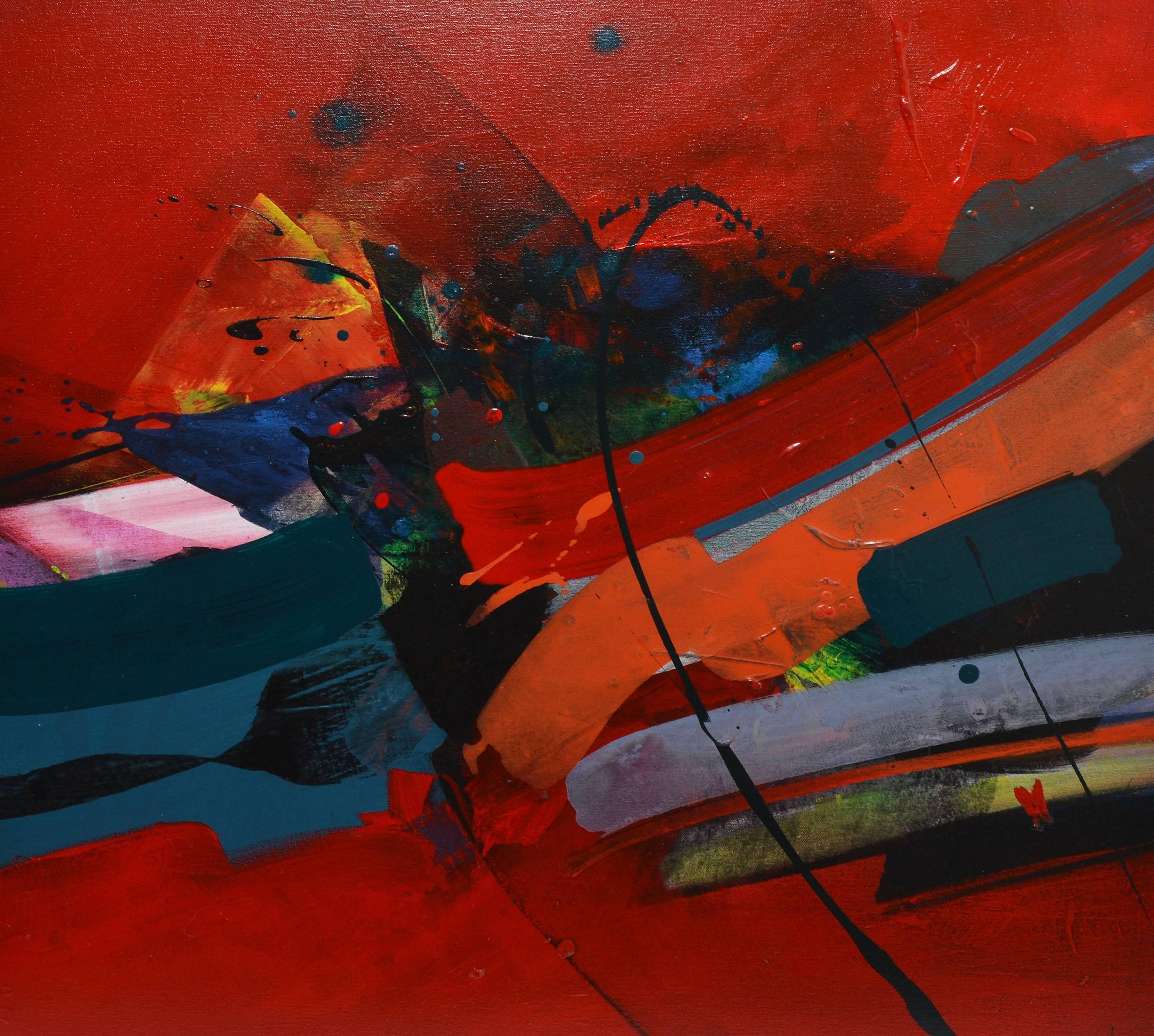 Abstract Painting Gregory Deane - Étincelles du désert