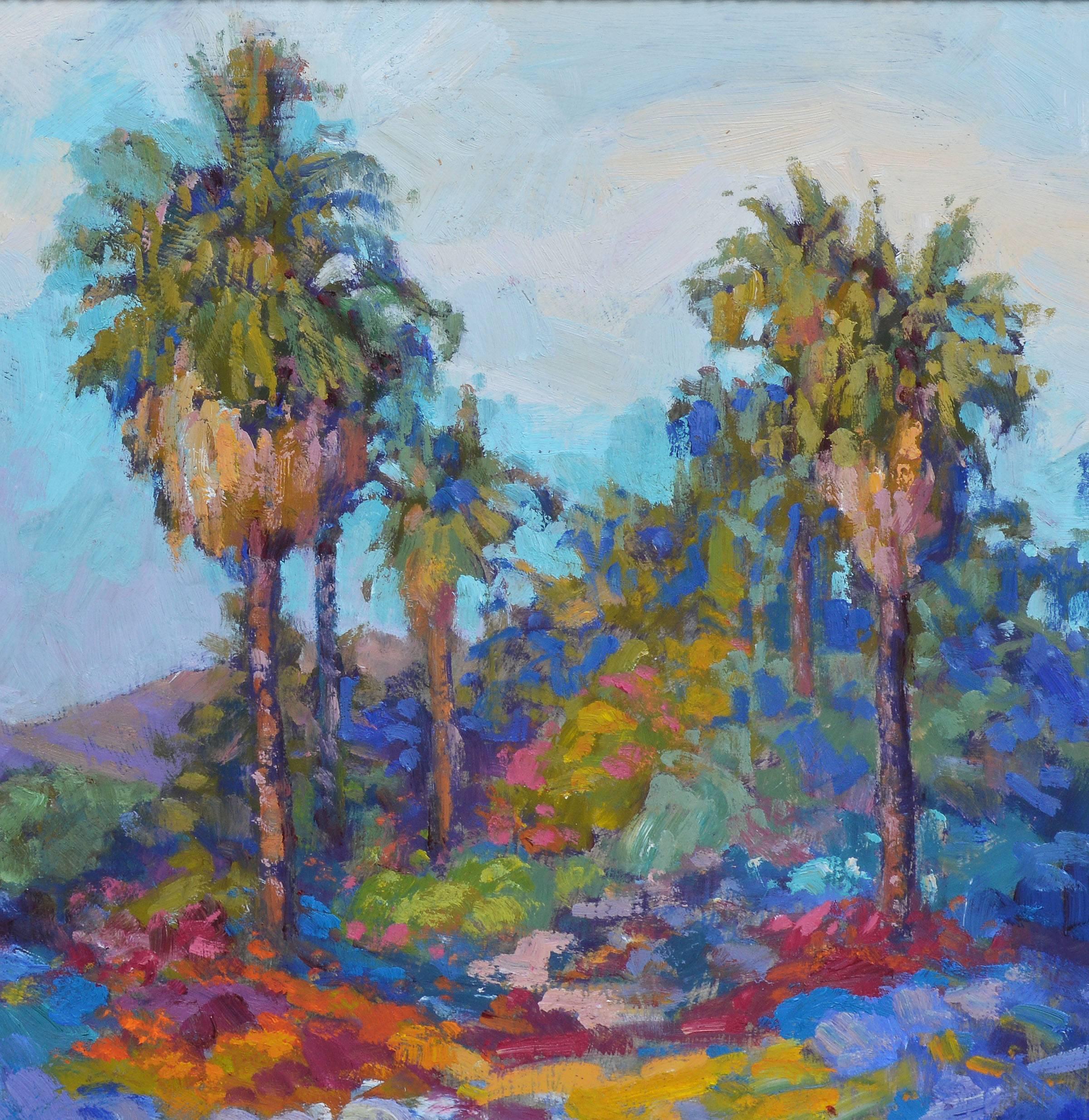 Palm Springs California Landscape - Impressionist Painting by James Dudley Slay