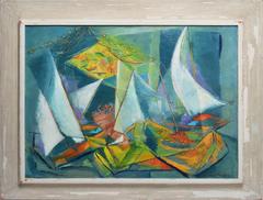 Cubist Composition with Sailboats