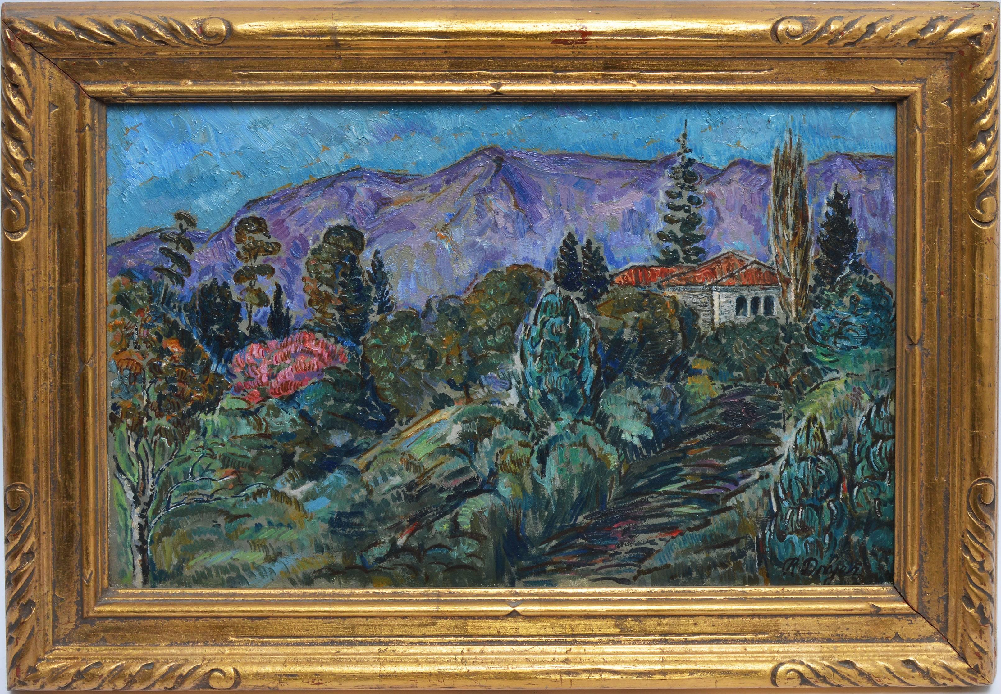 Rufus Dryer Landscape Painting - Fauvist Mountain Landscape
