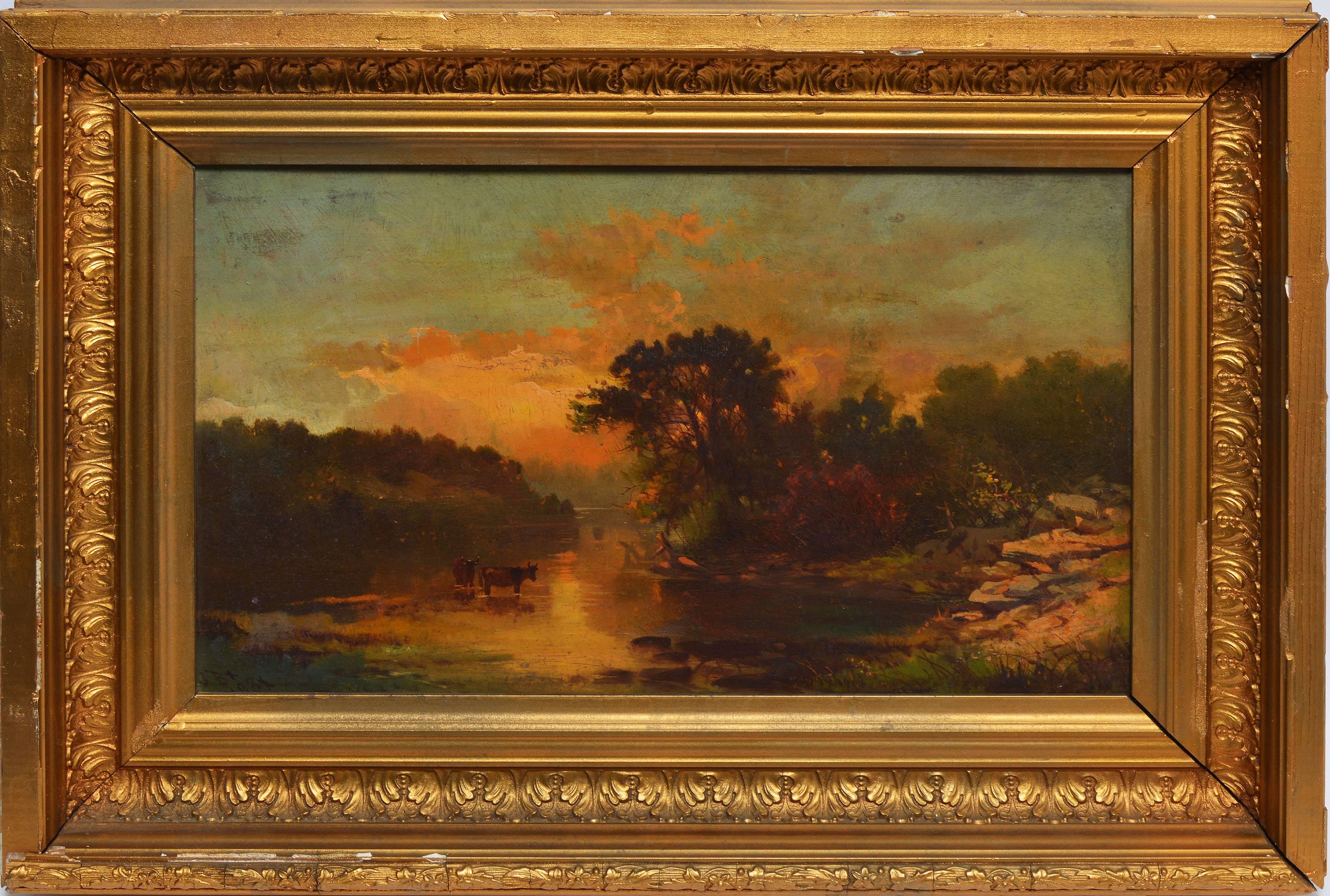 Unknown Landscape Painting - Hudson River School Landscape