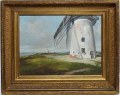 William Wallace Scott - Impressionist Coastal View with a Lighthouse Antique Impressionist Coastal View with a Lighthouse