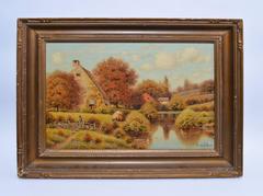 Lake Landscape with Ducks by George W. Drew