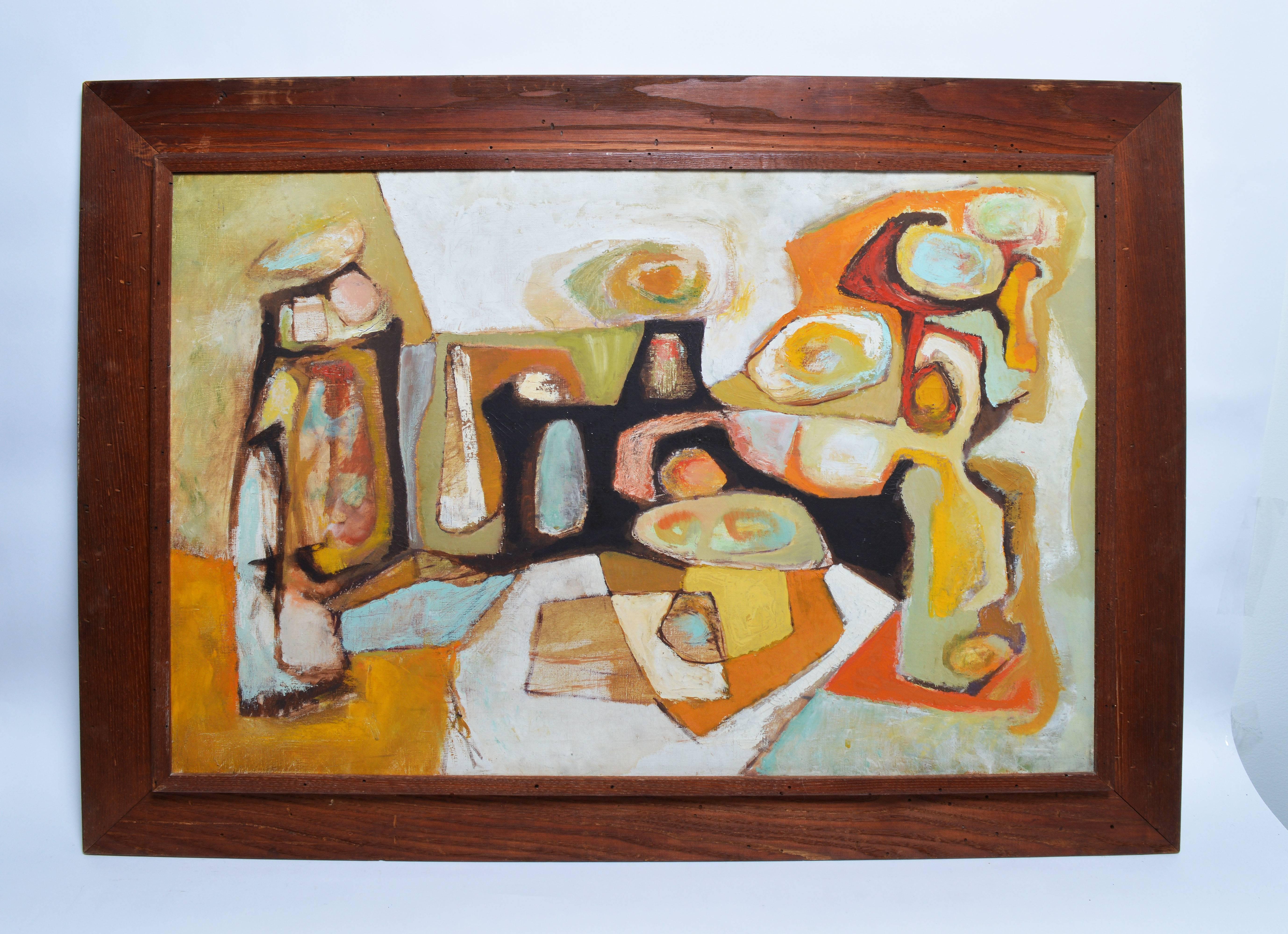 Mid Century Modernist Still Life - Painting by Unknown