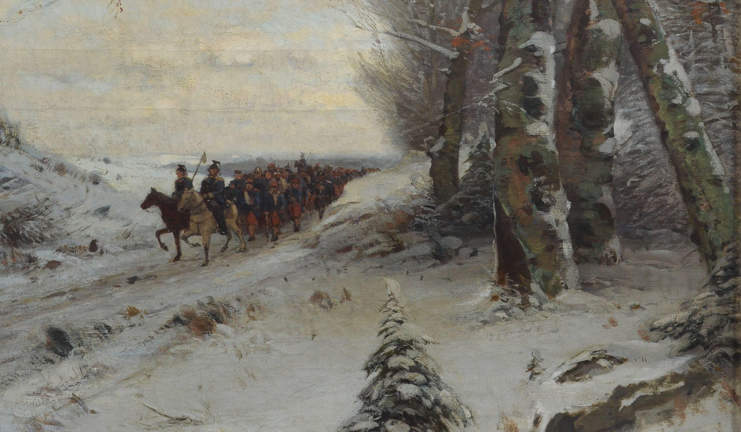 Deutsche Winterlandschaft in Deutschland (Impressionismus), Painting, von Wilhelm Schroeter