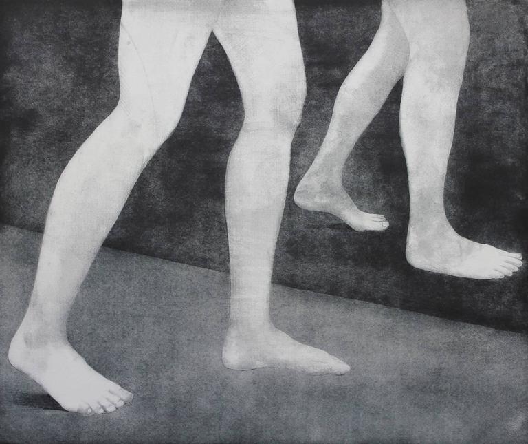 Robert Flemming & Mizin Shin Figurative Print - Leap Fail Leap