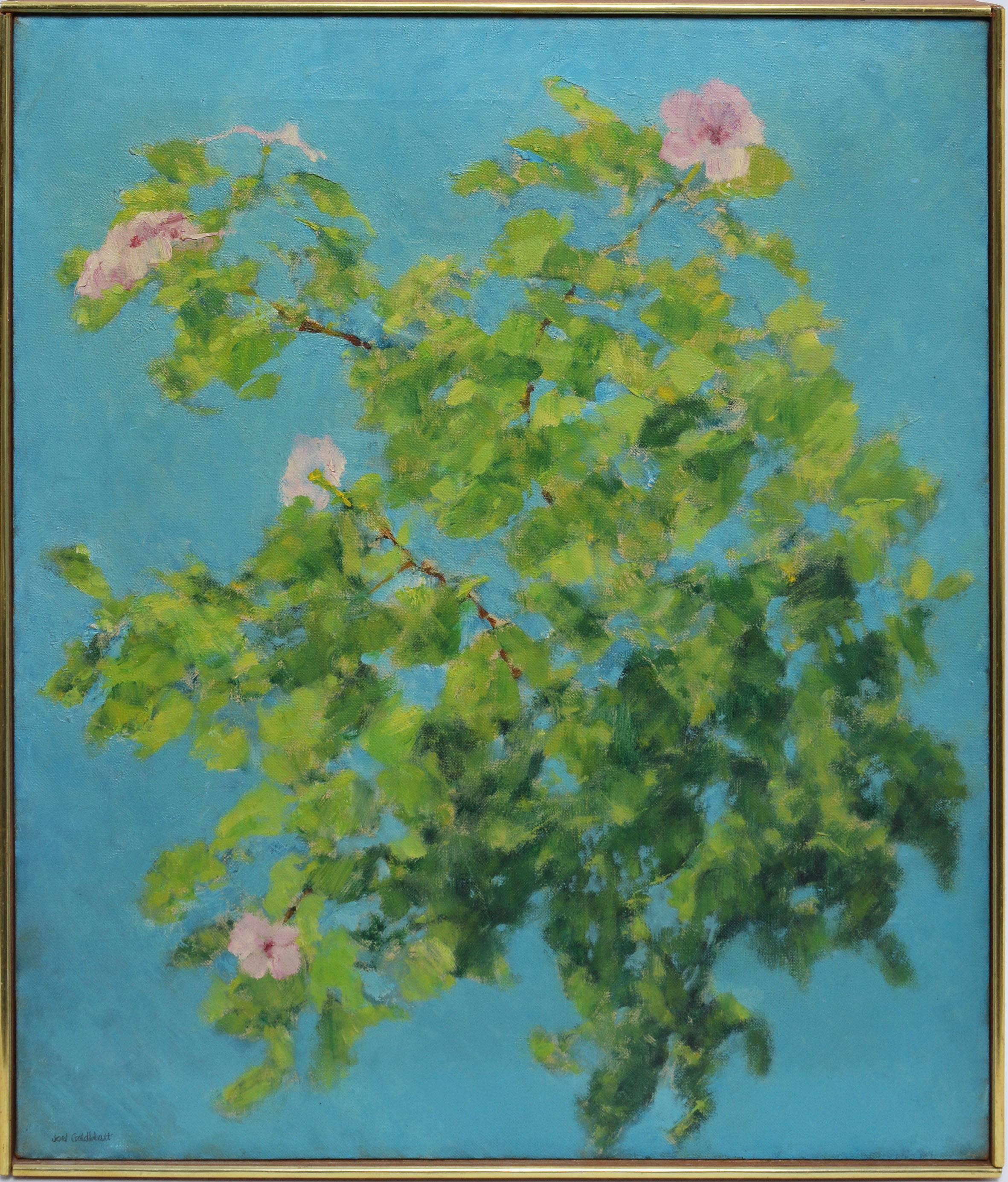 Joel Goldblatt Still-Life Painting - Modernist Rose Still Life