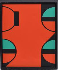 Mid Century Abstract in Red